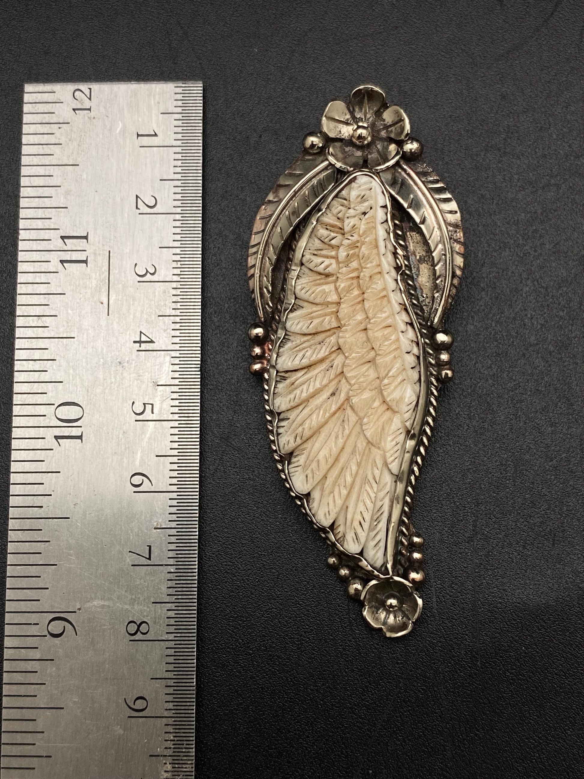angle wing,handcrafted,Tibetan silver,Nepalese,Ethnic design bone