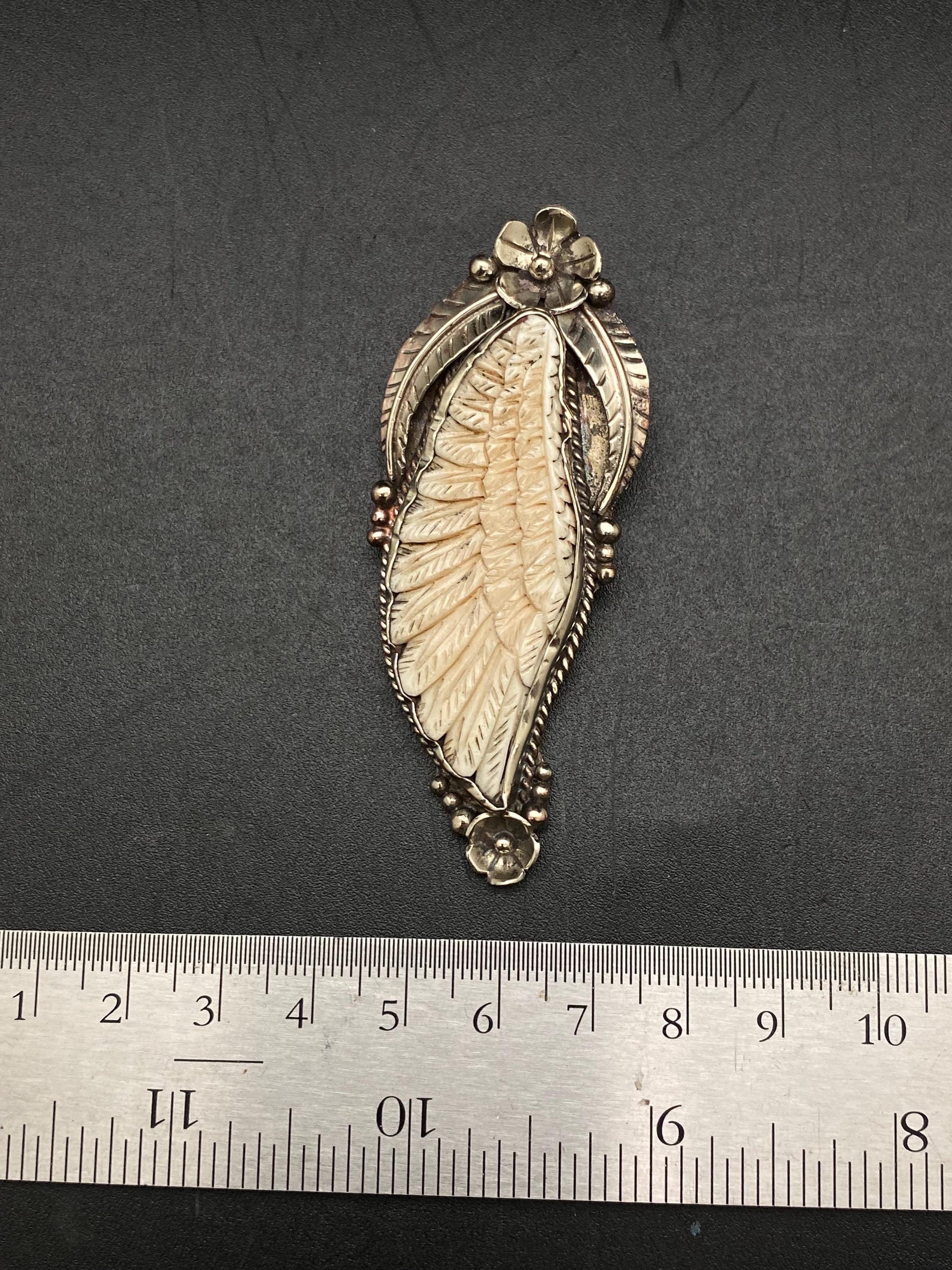 angle wing,handcrafted,Tibetan silver,Nepalese,Ethnic design bone