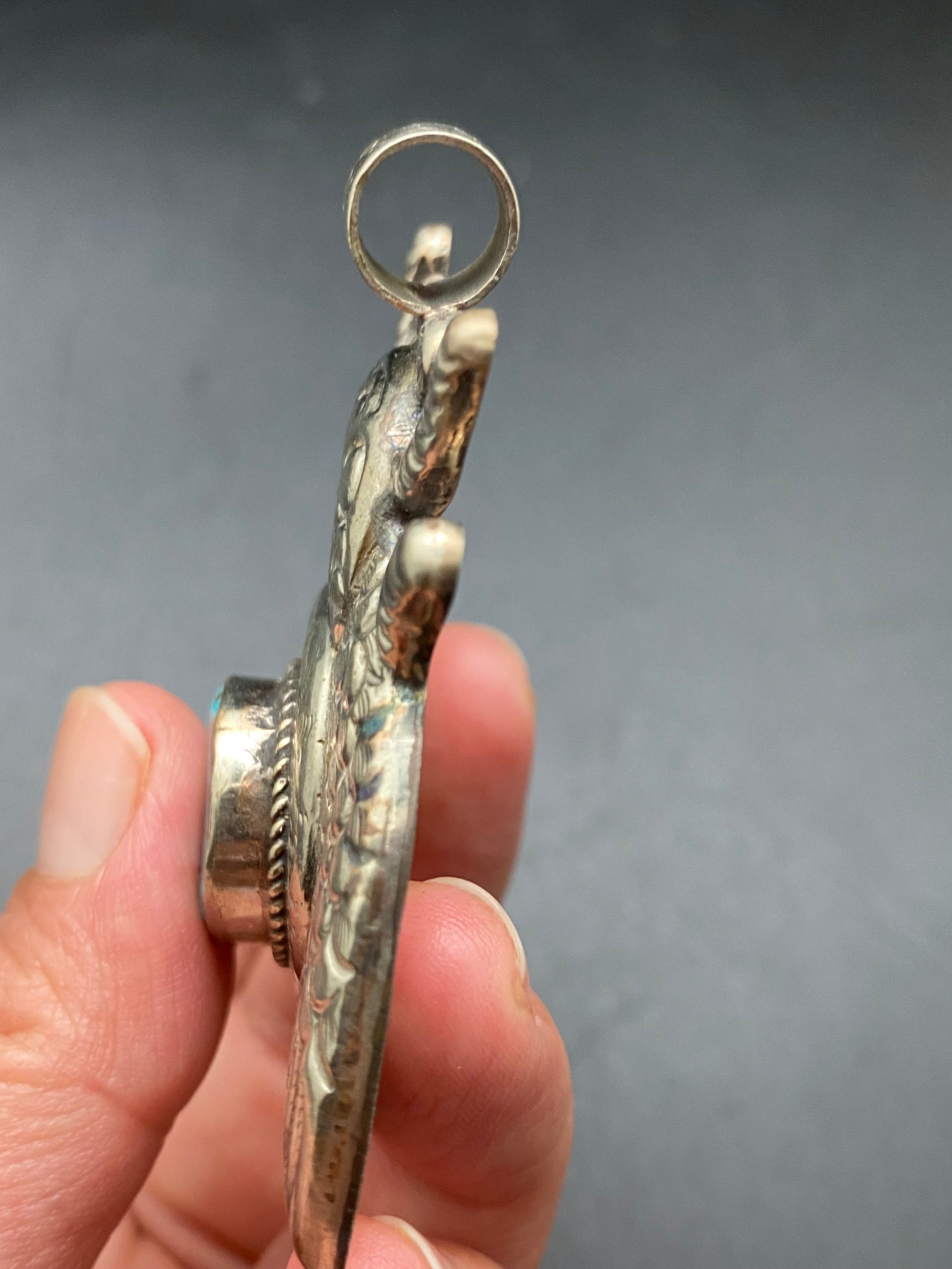 Bug pendant,Beetle, handcrafted, Tibetan silver,Turquoise,ethnic style,Nepalese