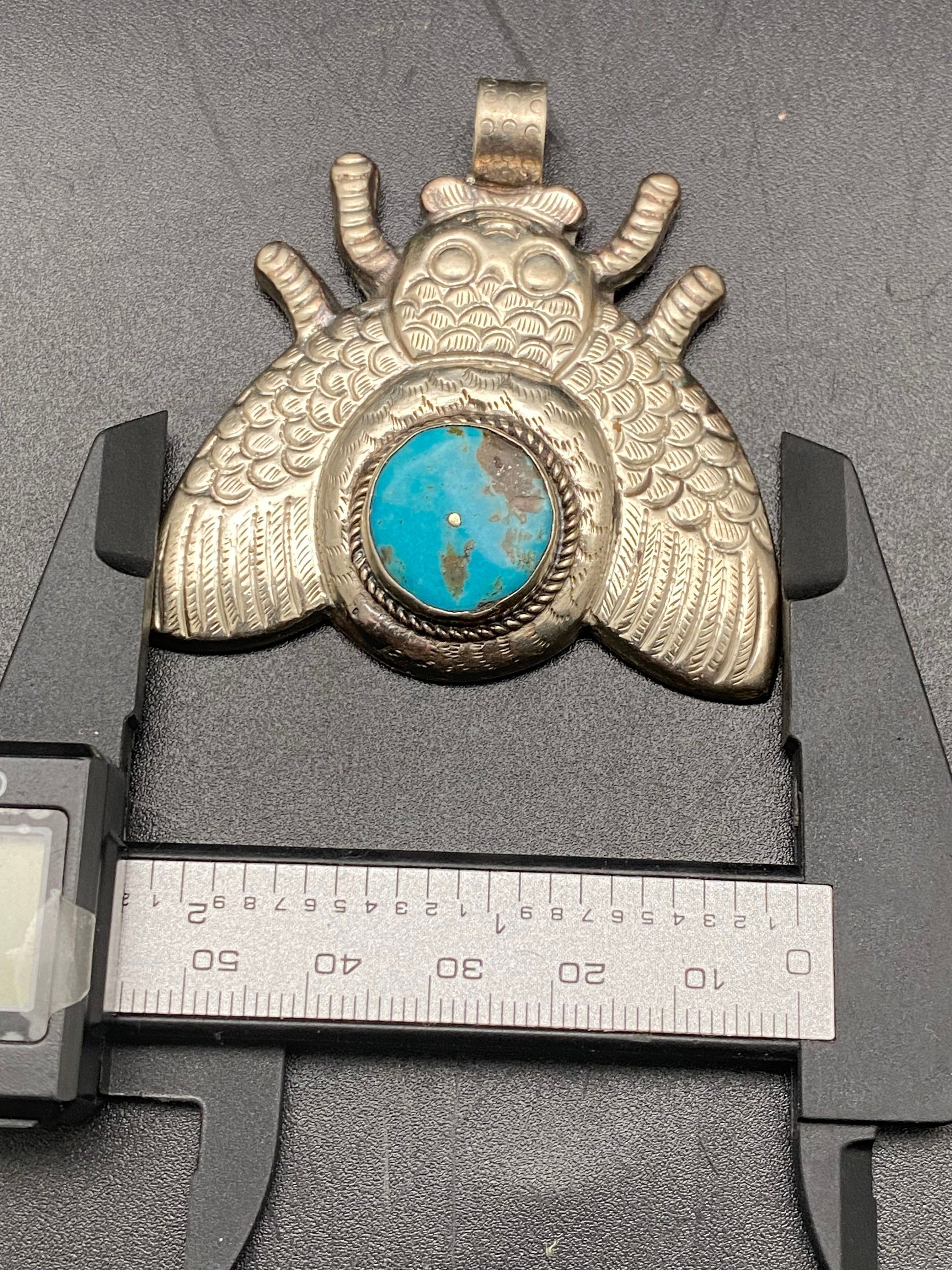 Bug pendant,Beetle, handcrafted, Tibetan silver,Turquoise,ethnic style,Nepalese