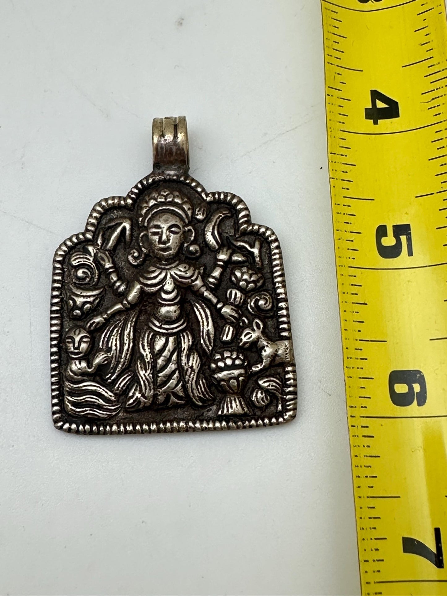kali pendant, master handcrafted with Tibetan silver, Hindu goddess