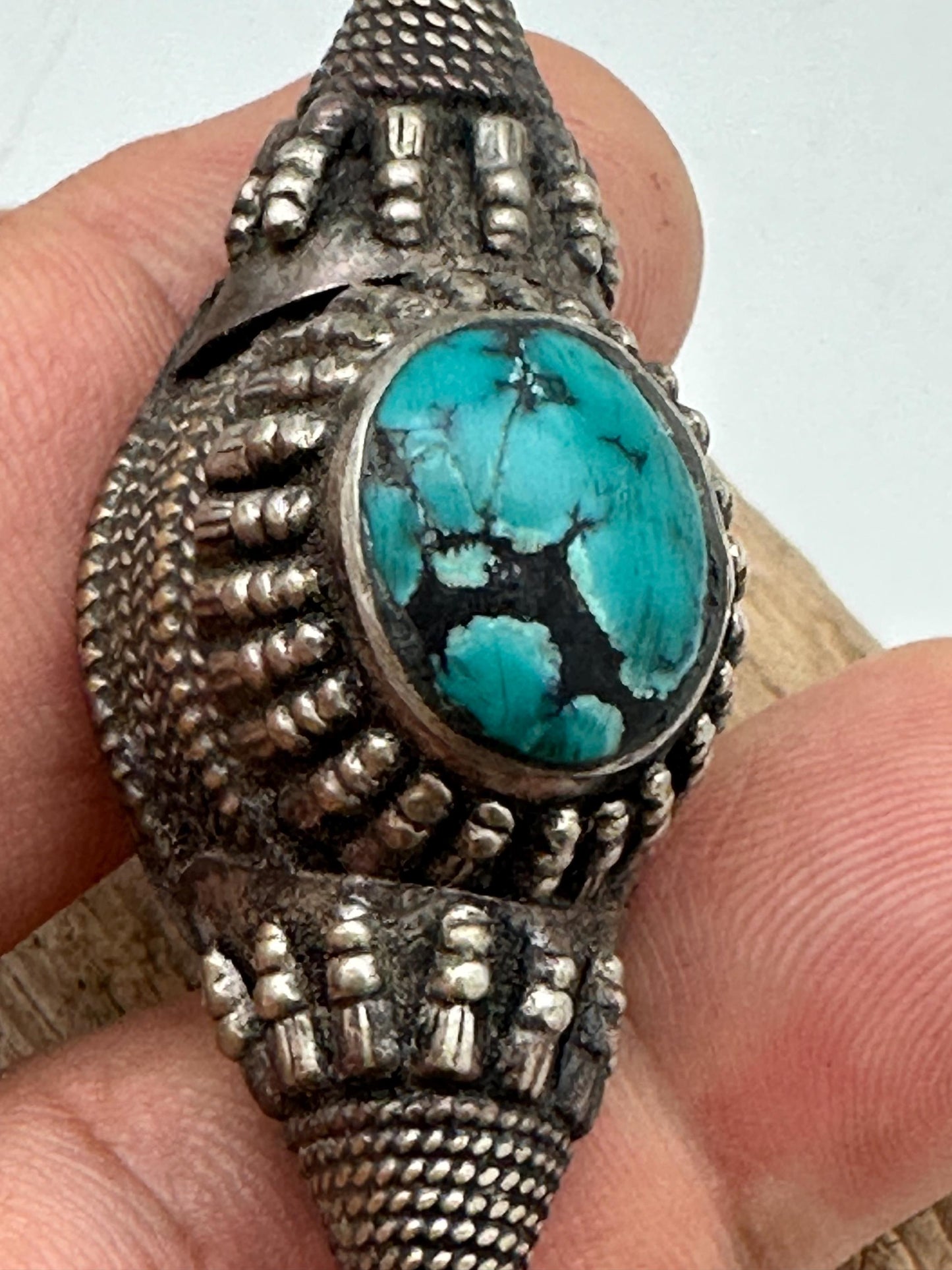 Tibetan turquoise, Tibetan bead, Himalayan jewelry, ethnic
