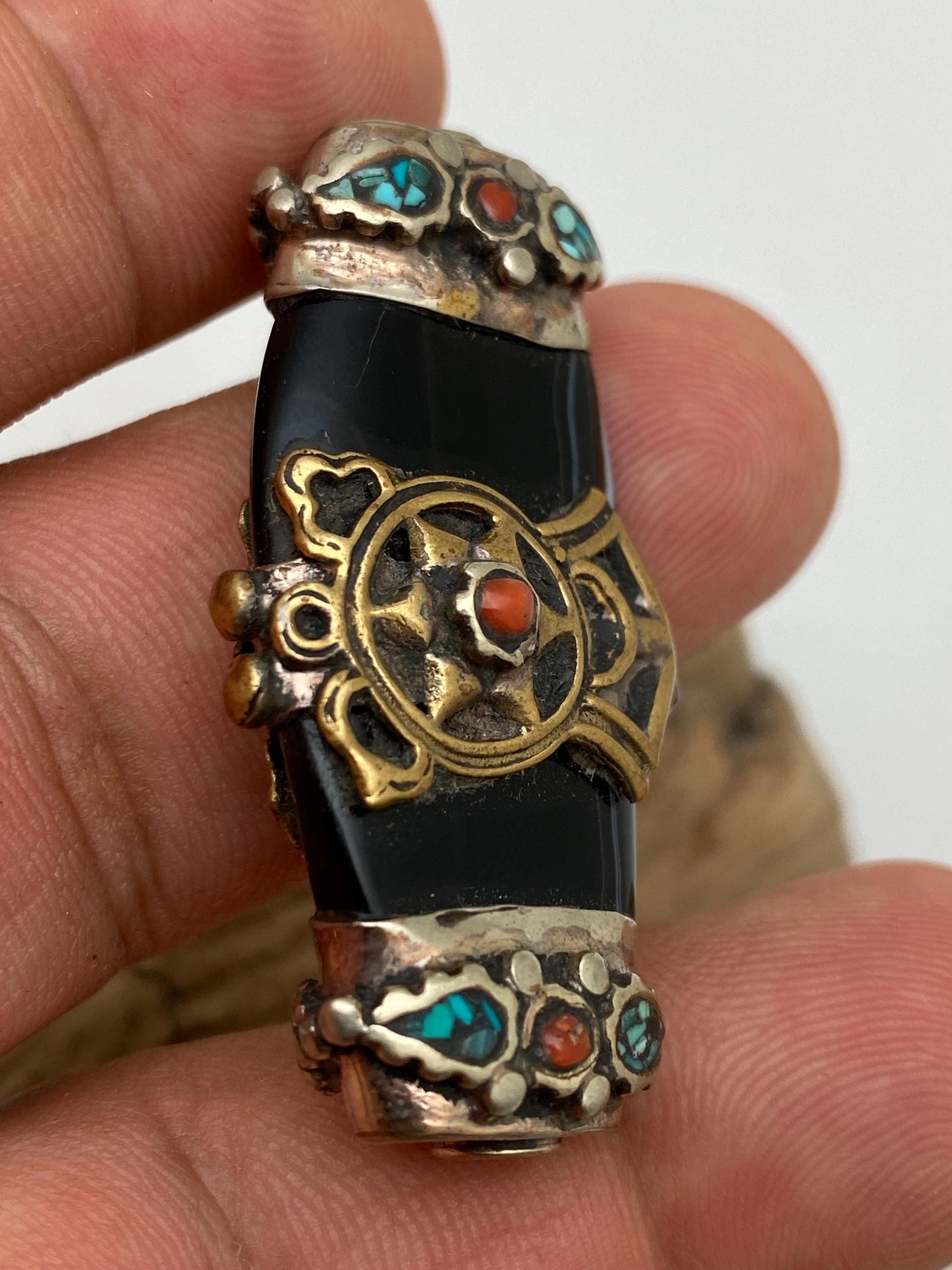 Tibetan bead, natural gate , master handcrafted