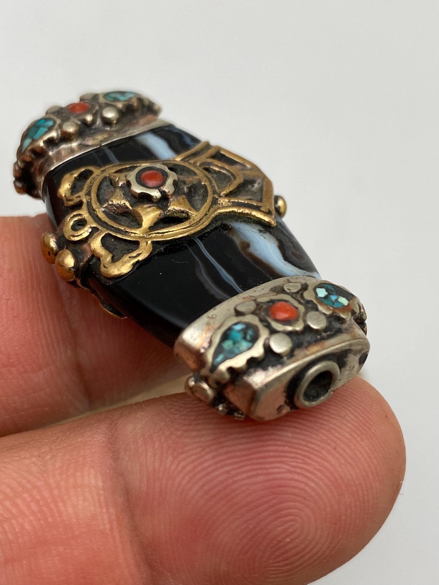 Tibetan bead, natural gate , master handcrafted