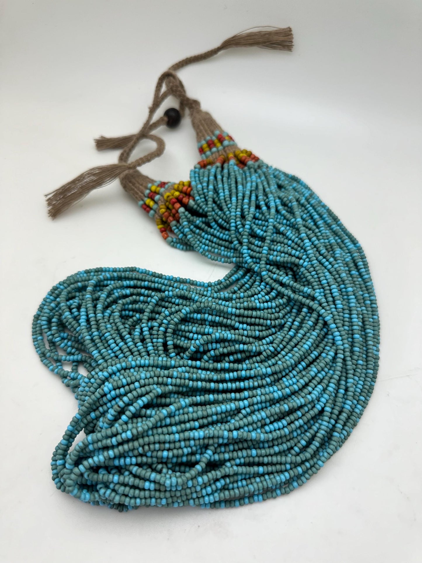 nagaland multi strand necklace, old nga jewelry