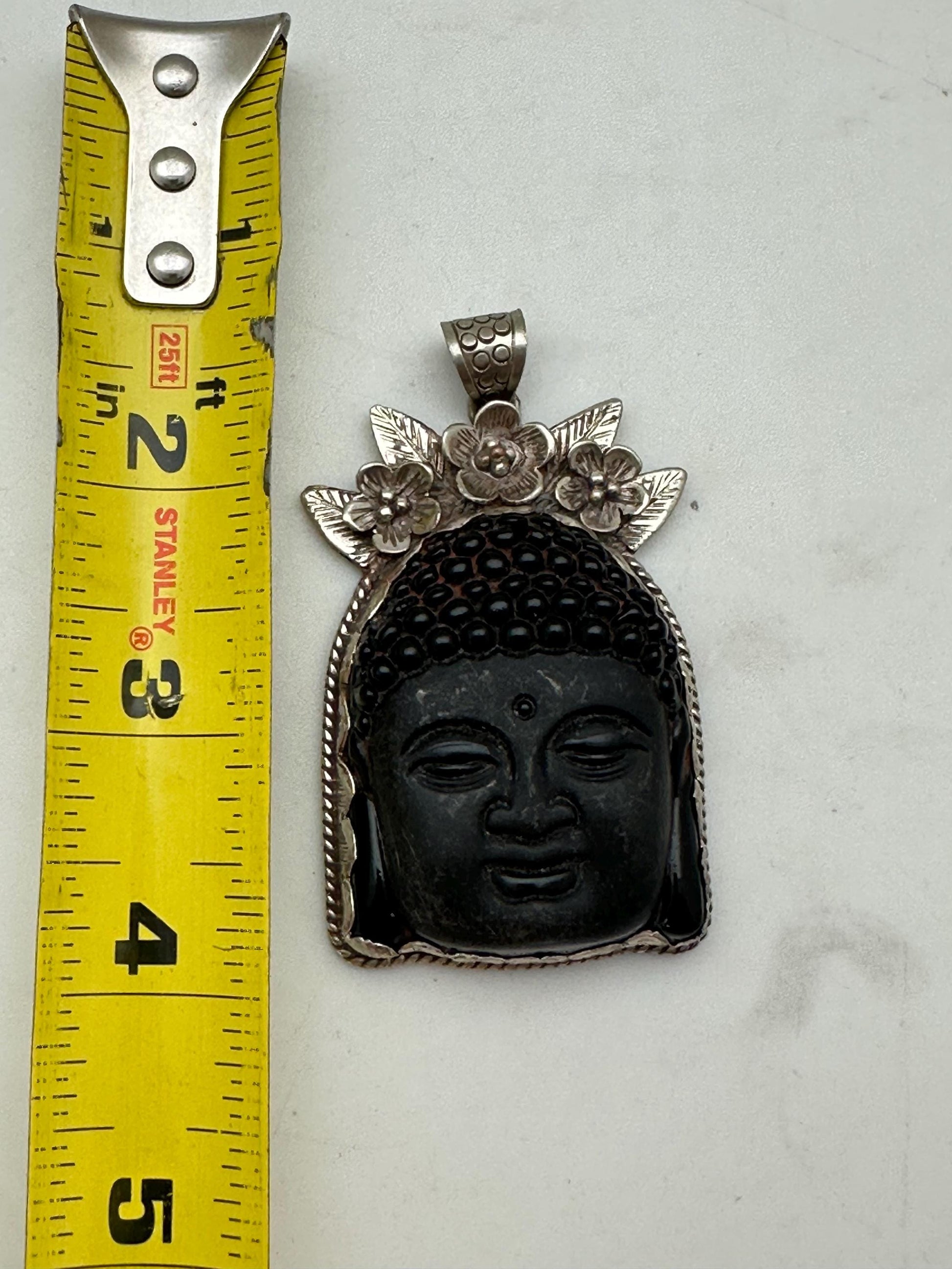 buddha necklace, black obsidian, clear obstacle,