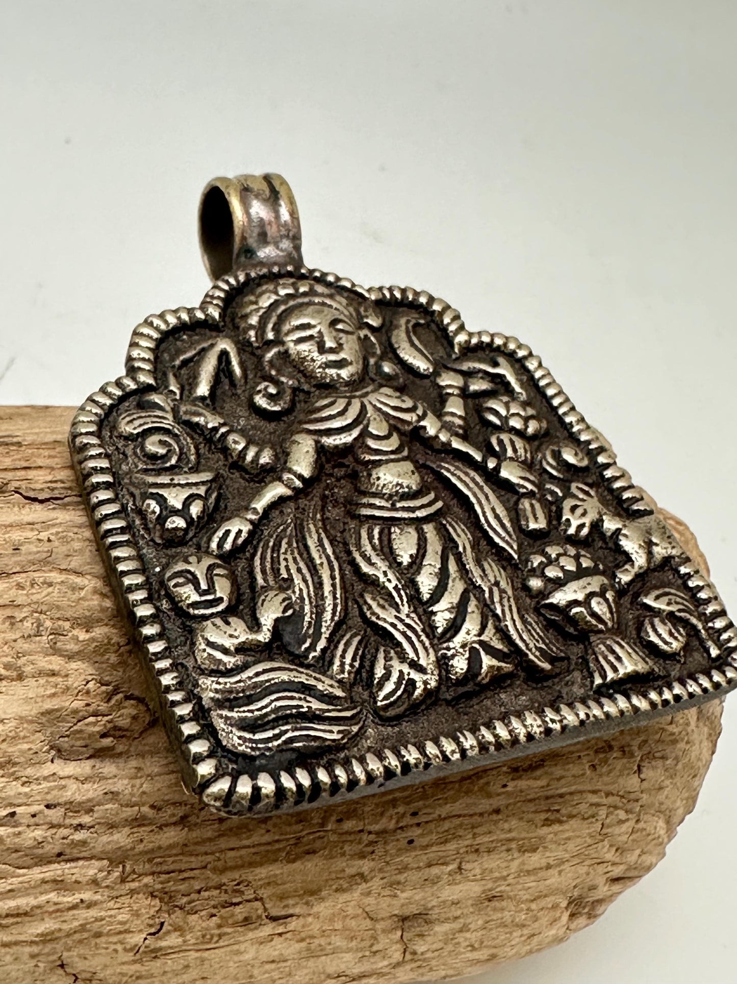 kali pendant, master handcrafted with Tibetan silver, Hindu goddess