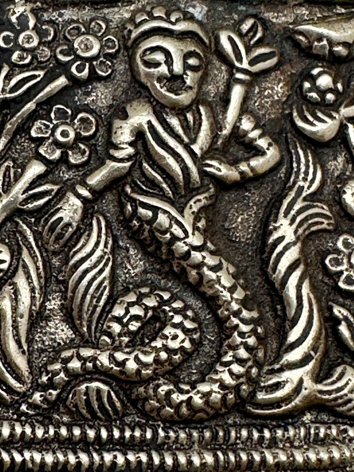 mermaid pendant, handcrafted,Tibetan silver,Nepalese