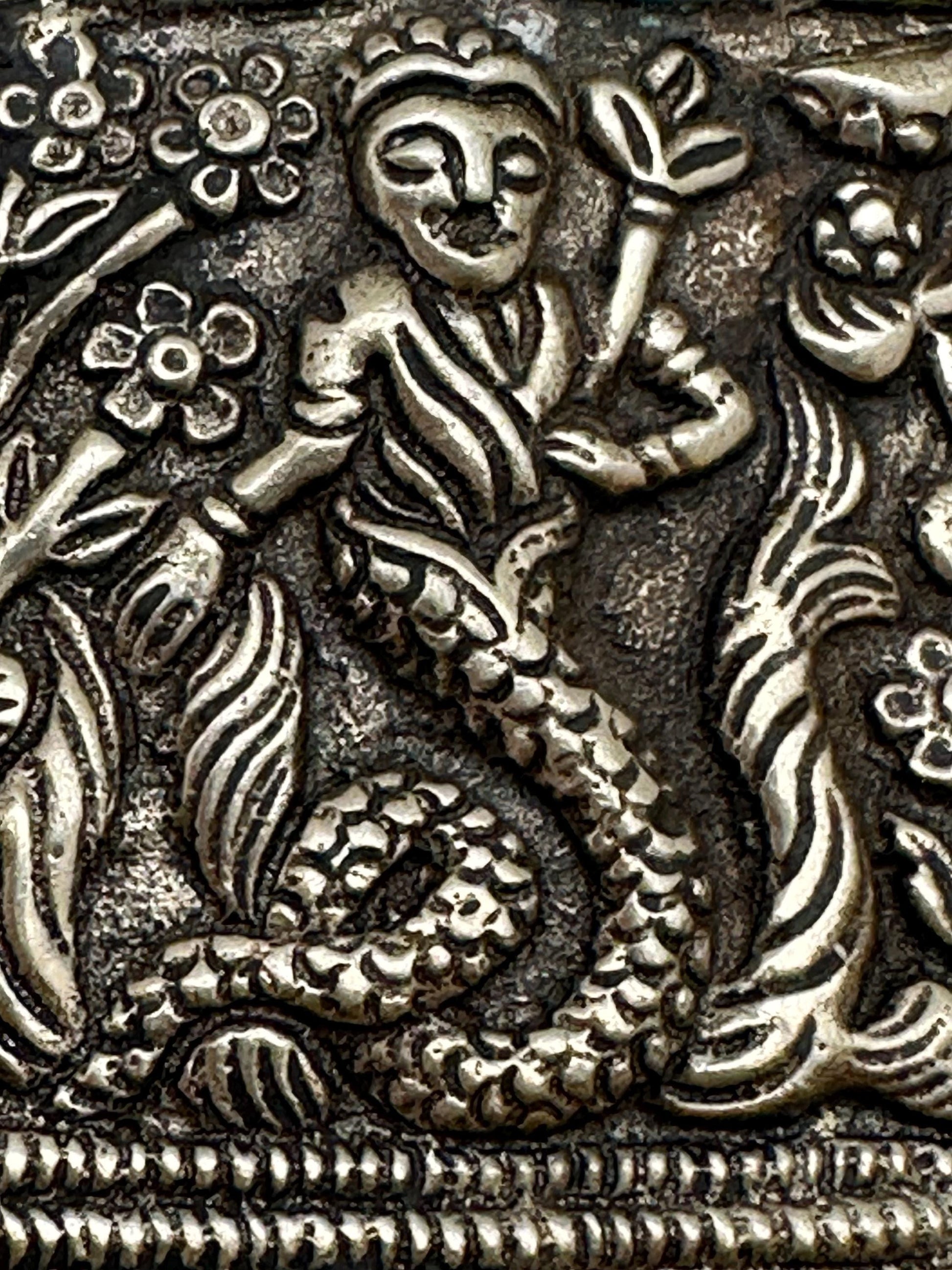 mermaid pendant, handcrafted,Tibetan silver,Nepalese