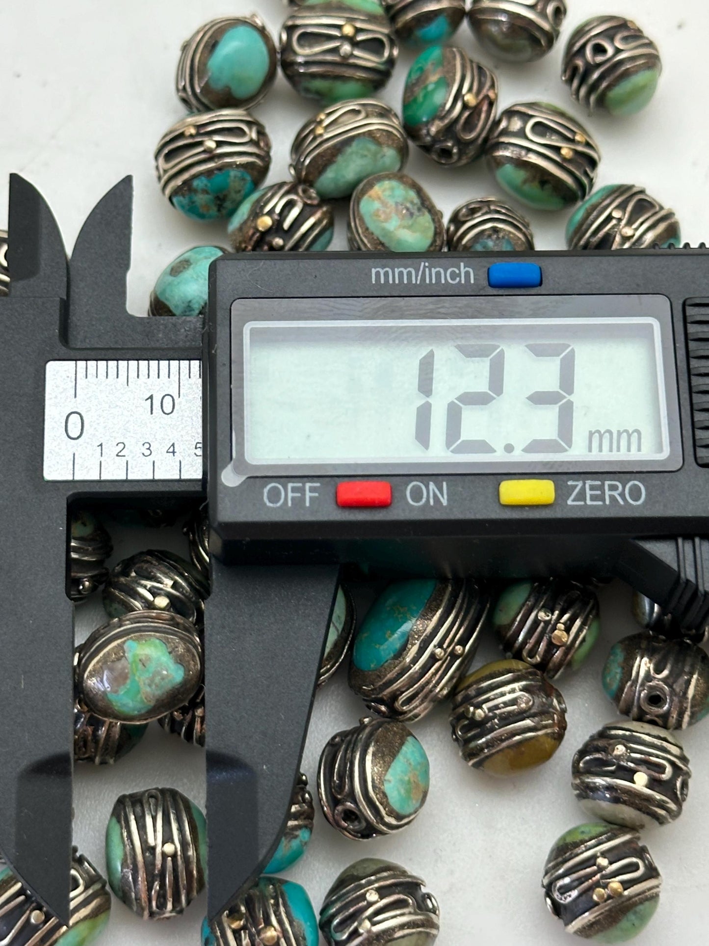 tibetan bead, tibetan turquoise tibetan silver, handcrafted from nepal