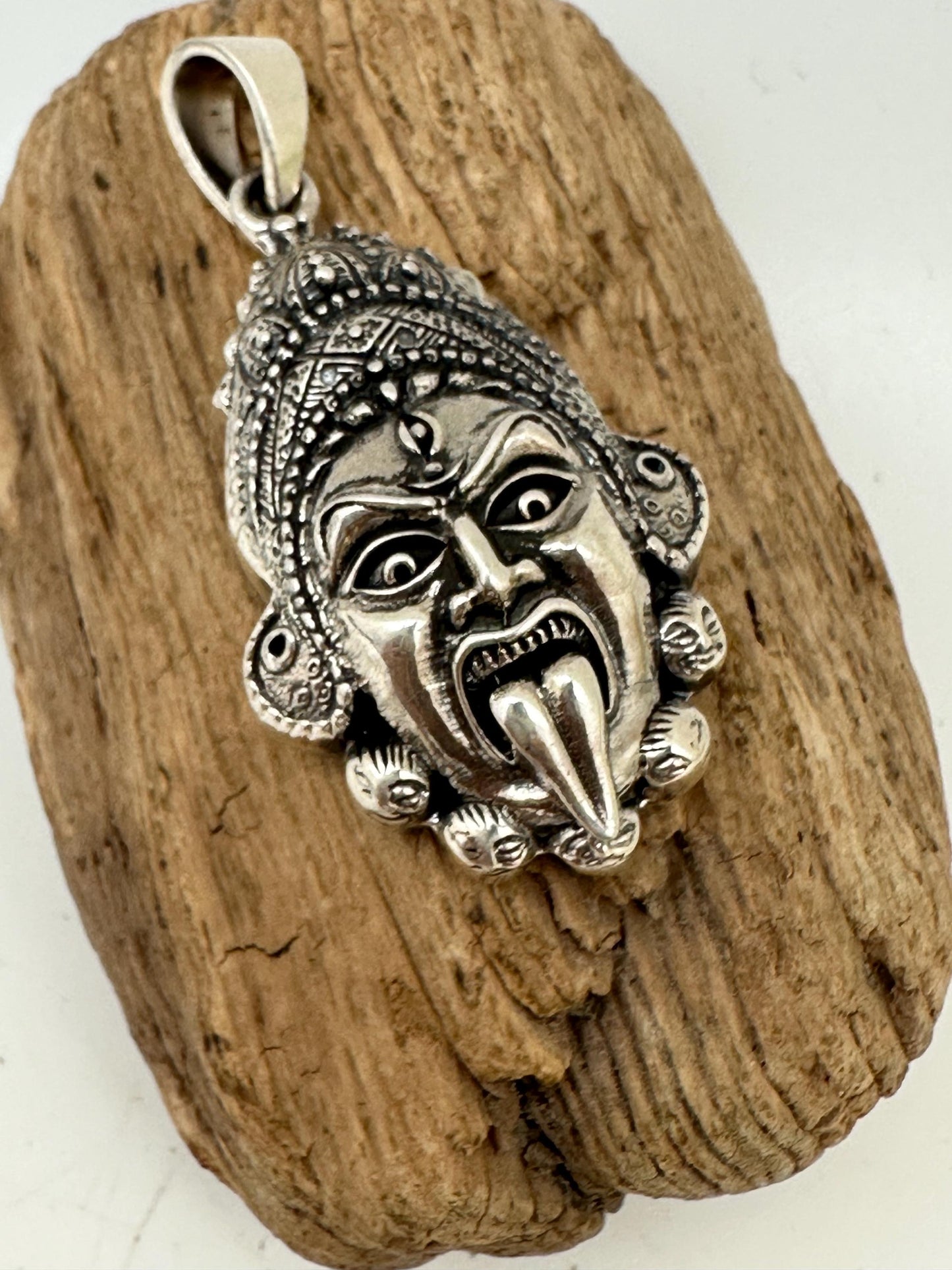 goddess kali, sterling silver Kali, Hindu jewel,