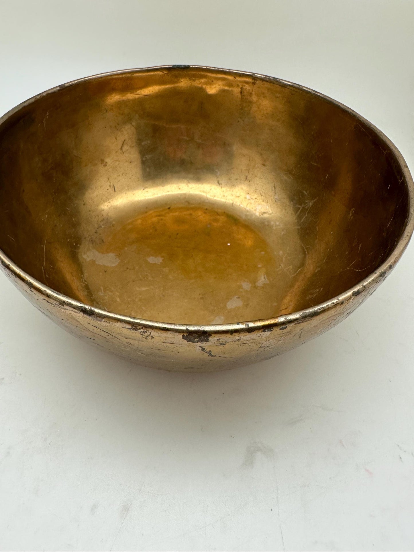 Antique Gold Plated Tibetan Singing Bowl - 9 Inch