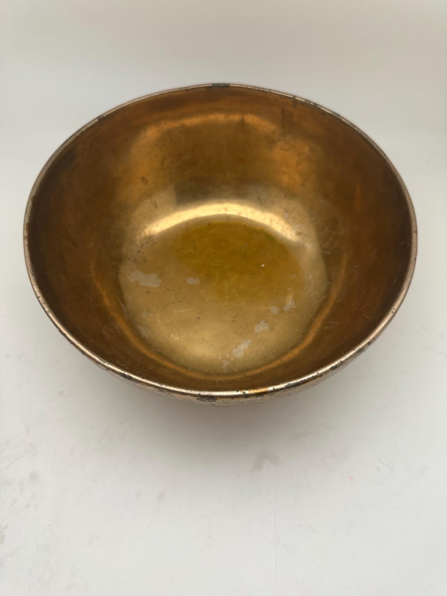 Antique Gold Plated Tibetan Singing Bowl - 9 Inch