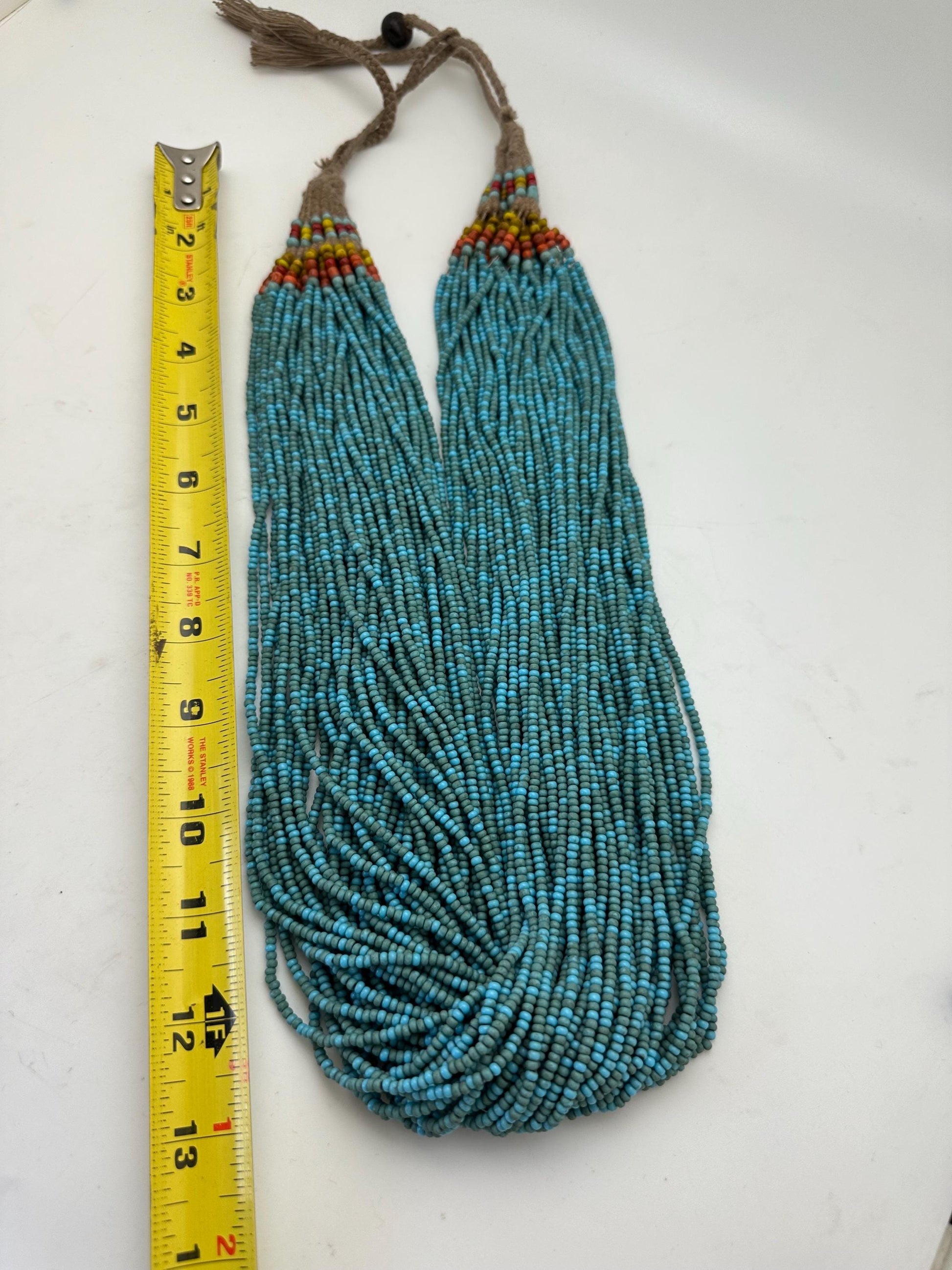 nagaland multi strand necklace, old nga jewelry