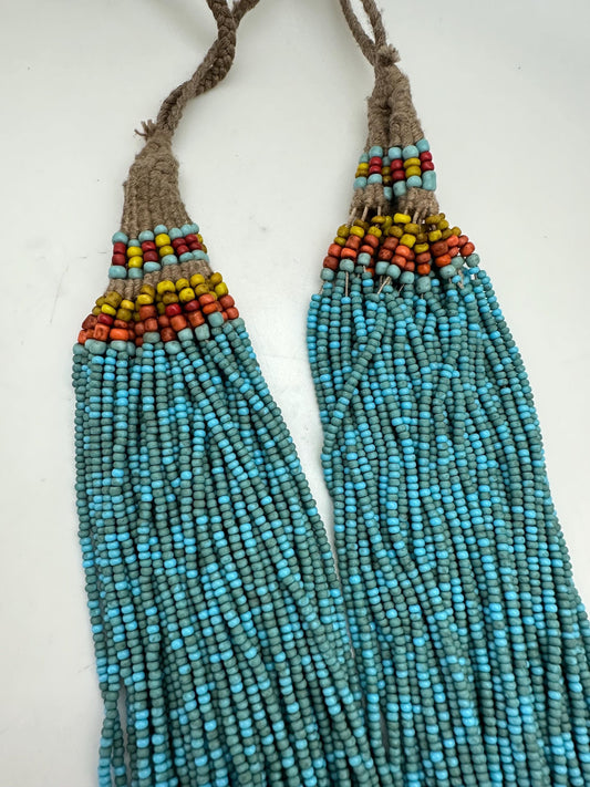 nagaland multi strand necklace, old nga jewelry