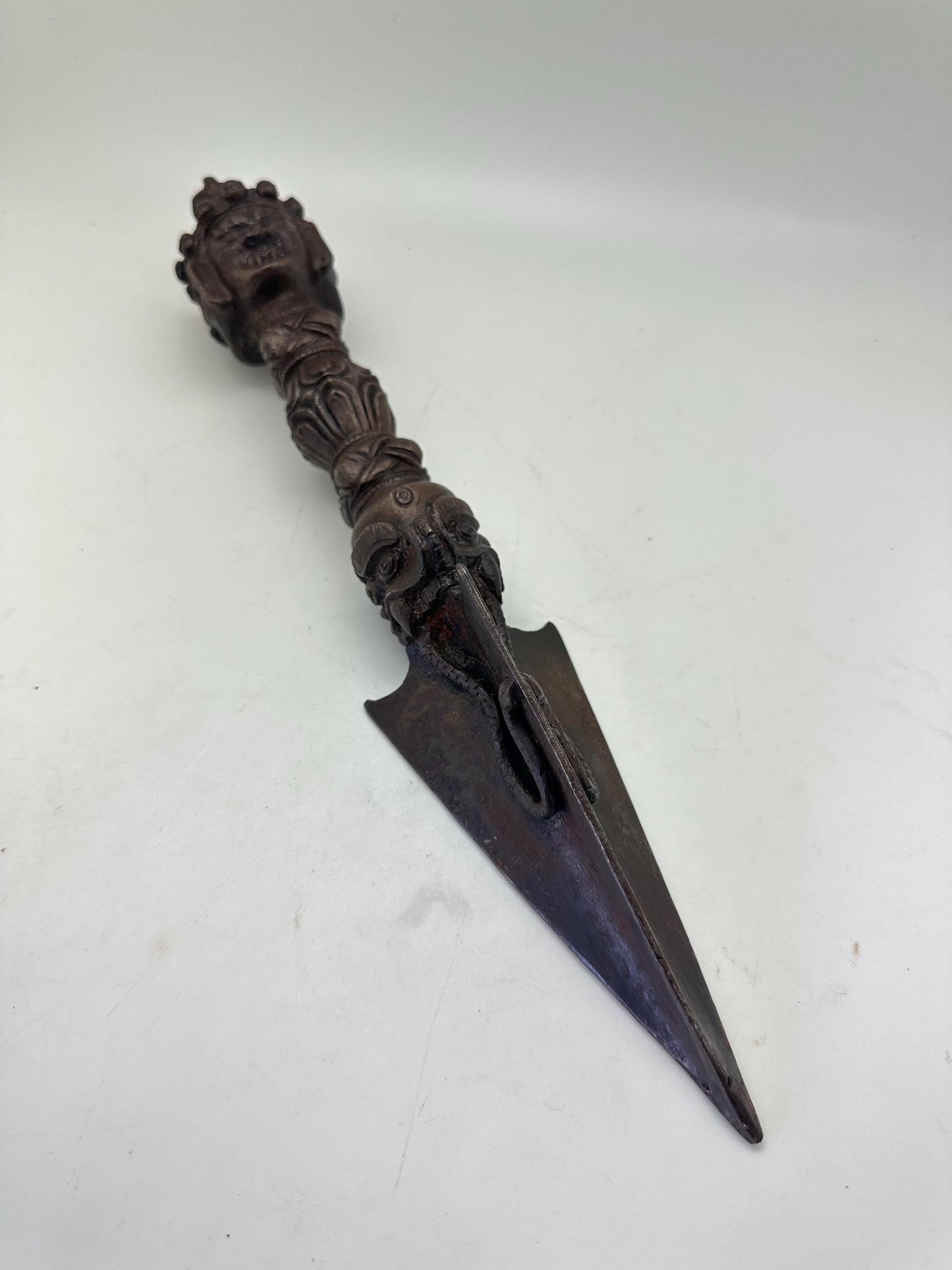 phurba, Tibetan Buddhist ritual object, iron healing dagger,