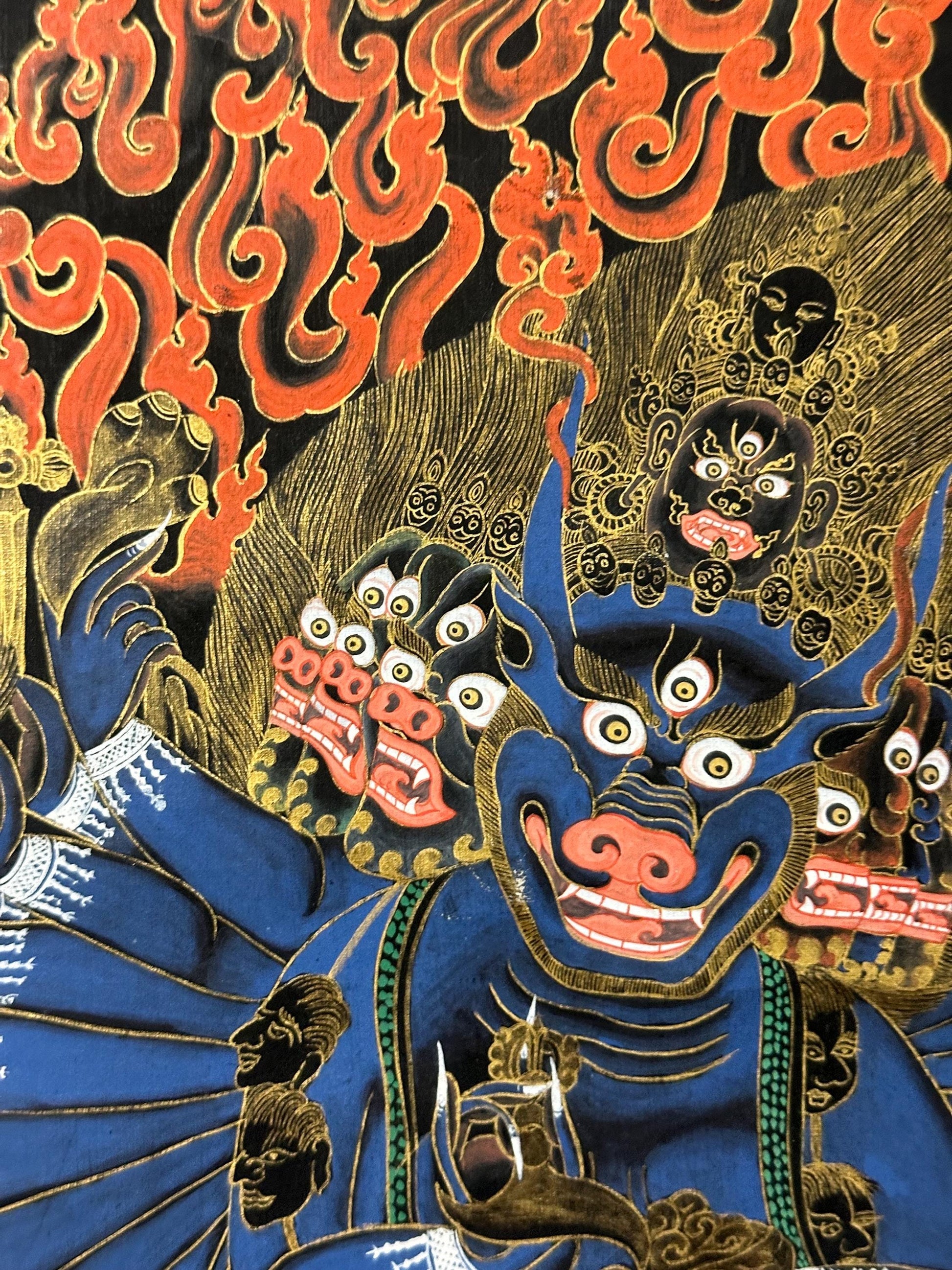 Yamantaka, Tibetan Thangka, master hand painted from nepal