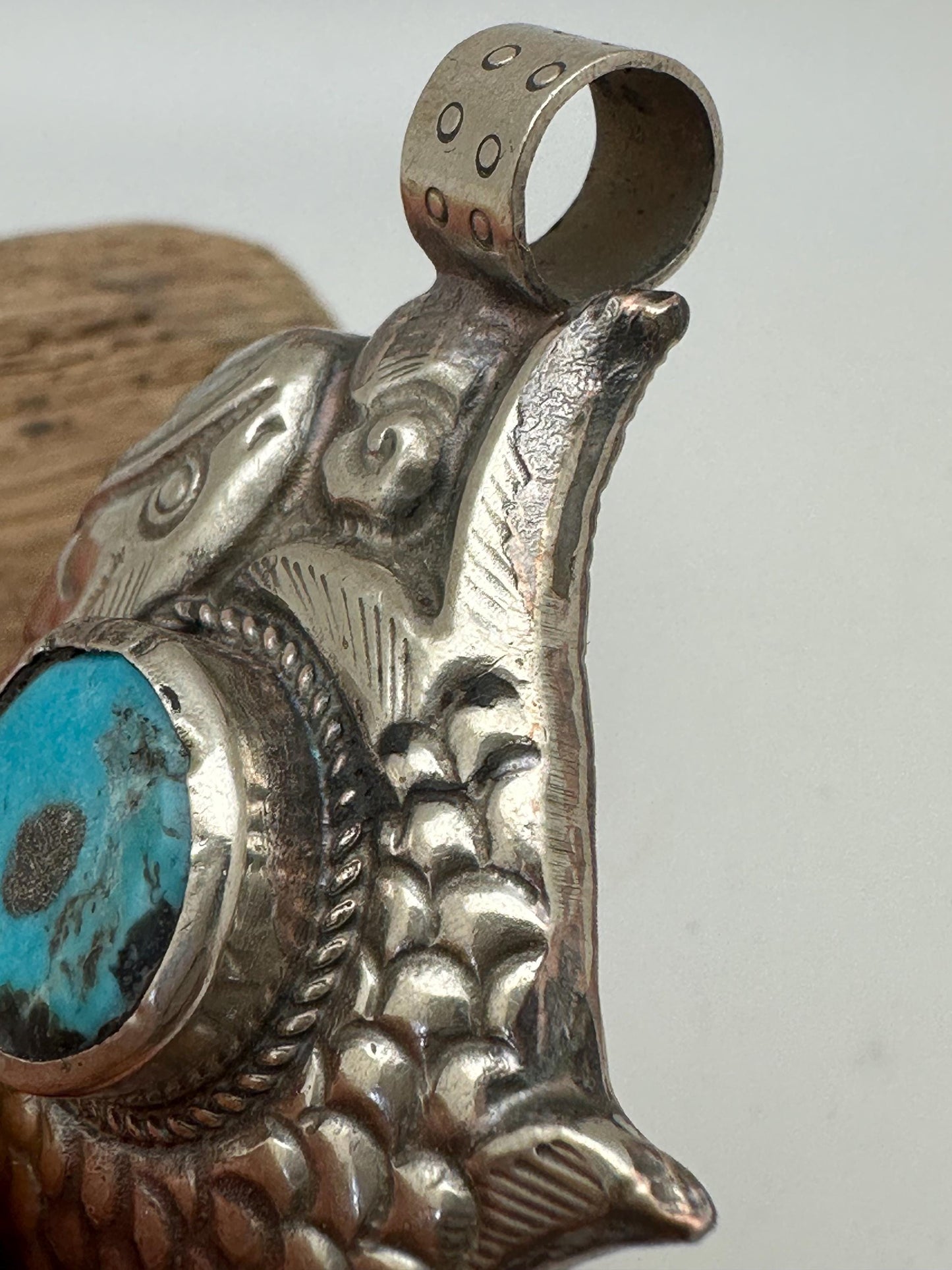 fish pendent, natural turquoise lucky fish ,