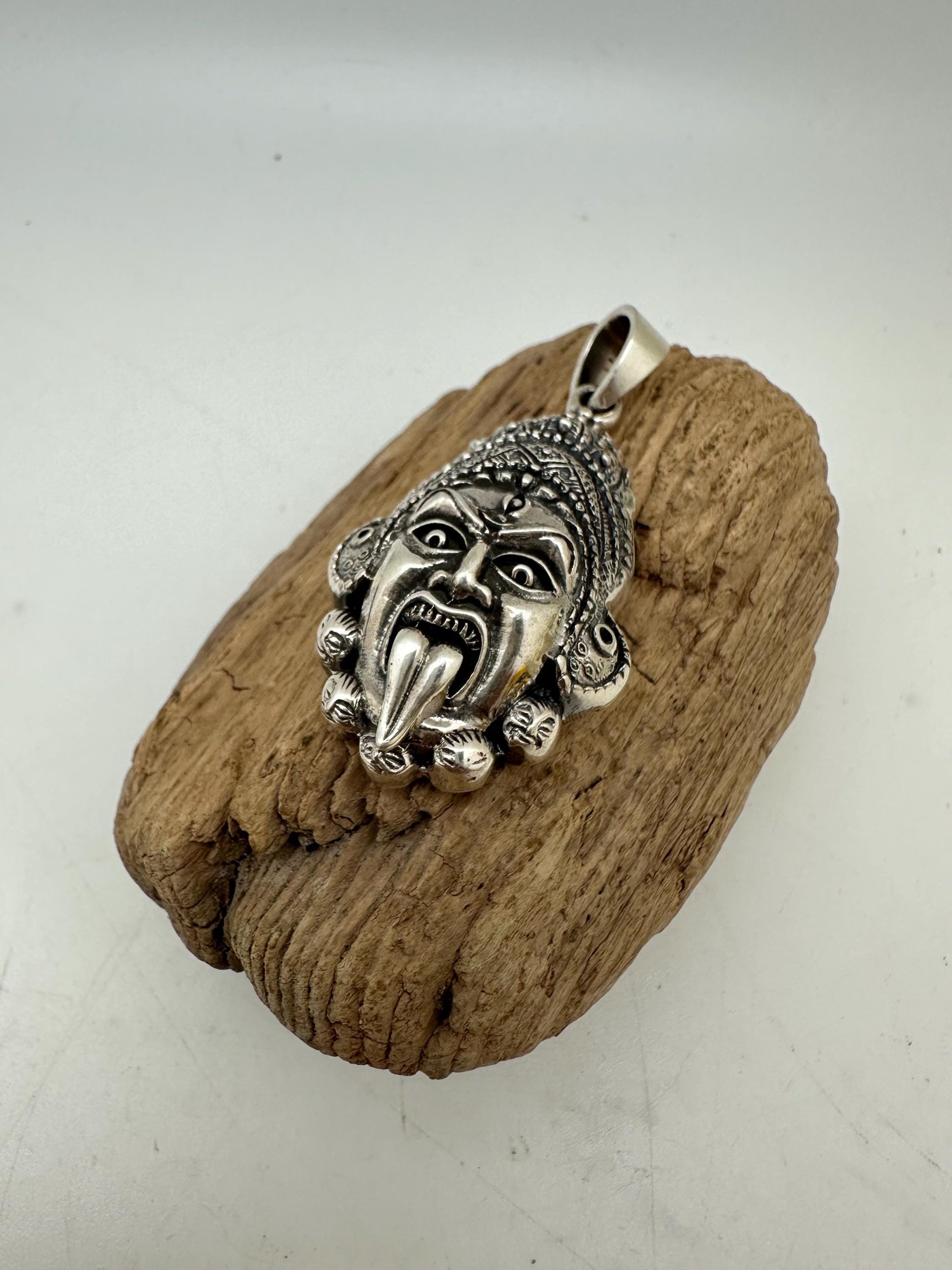goddess kali, sterling silver Kali, Hindu jewel,