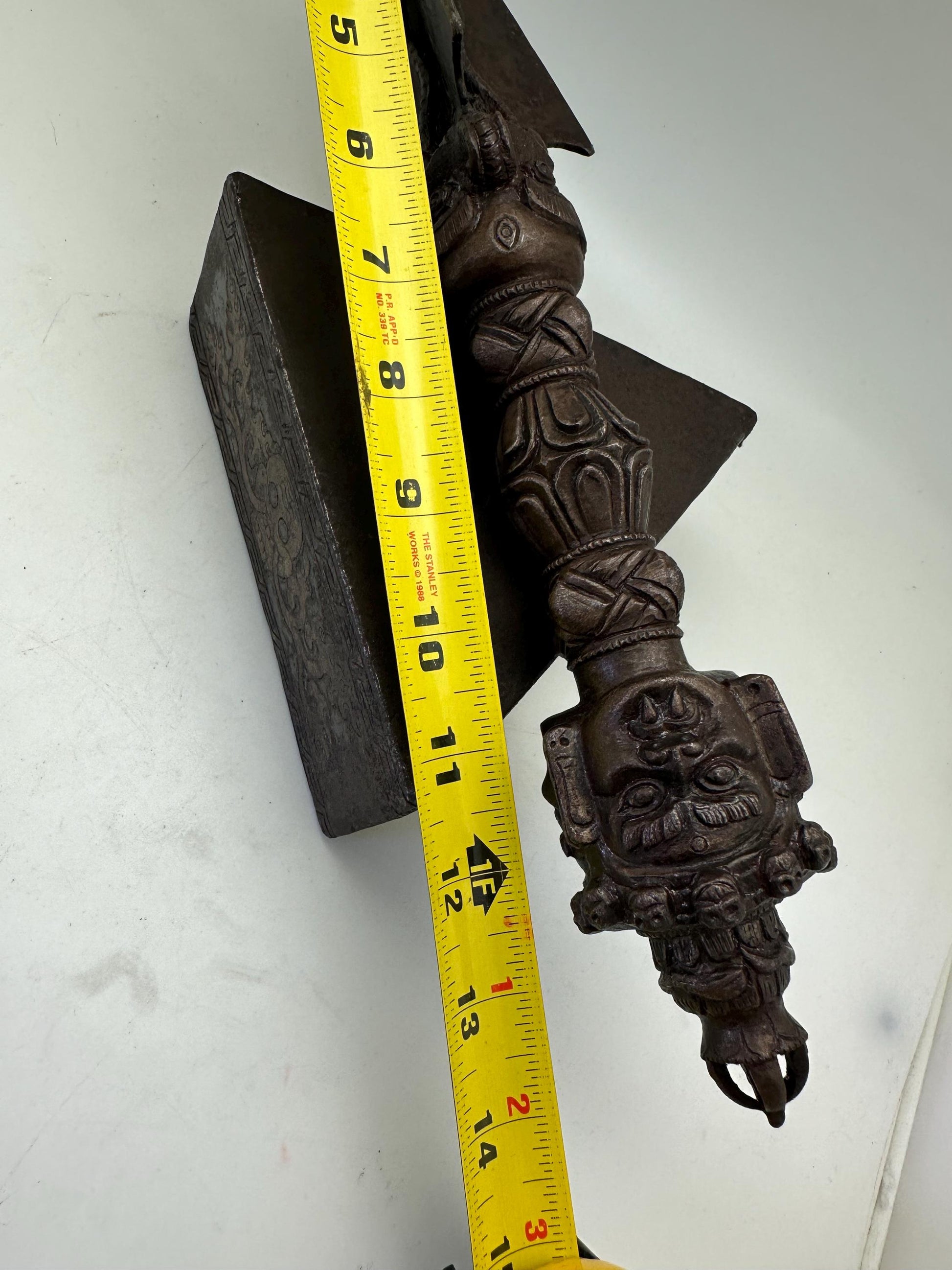 phurba, Tibetan Buddhist ritual object, iron healing dagger,