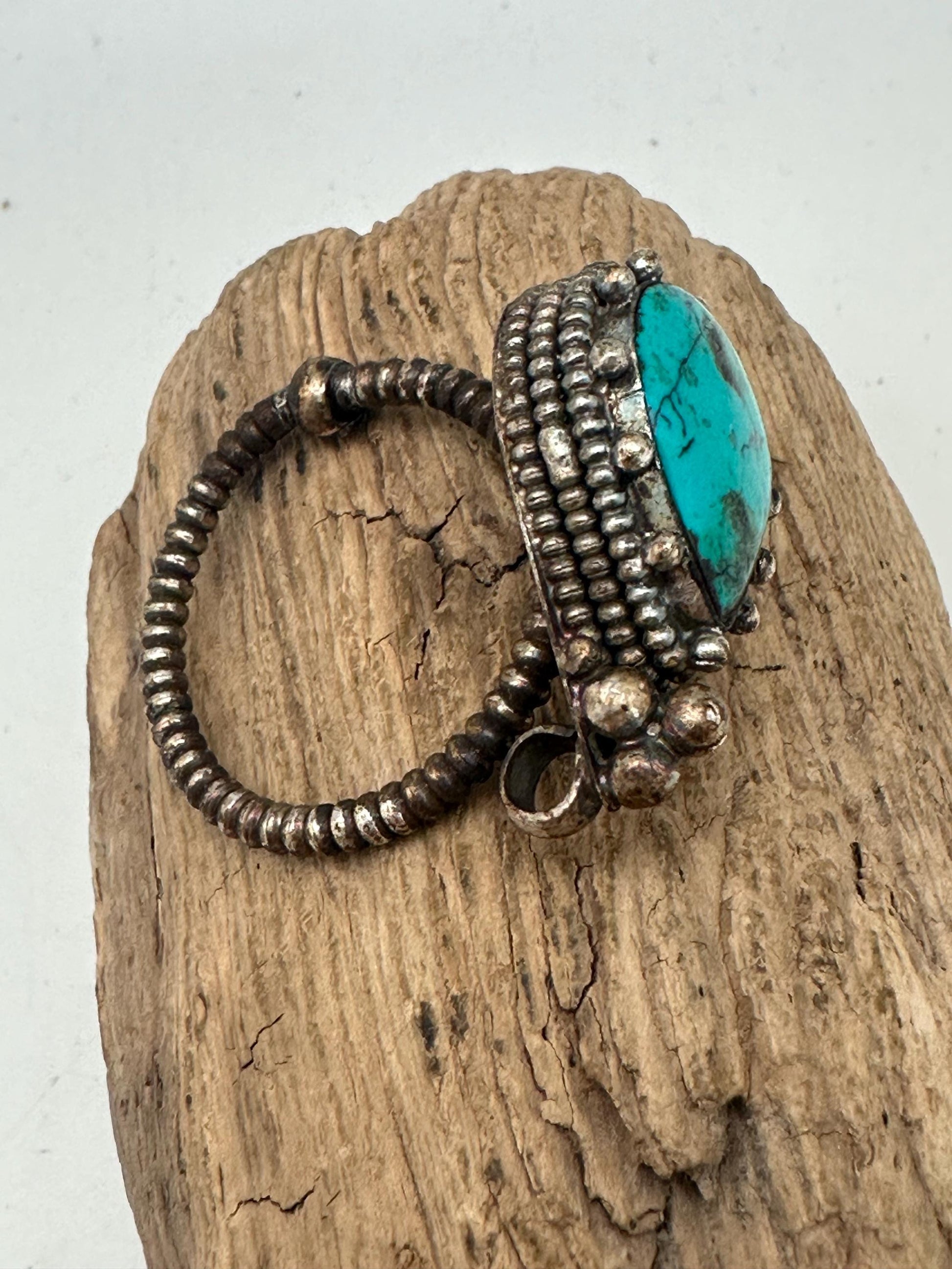 Tibetan Turquoise Earrings: Traditional Ethnic Jewelry
