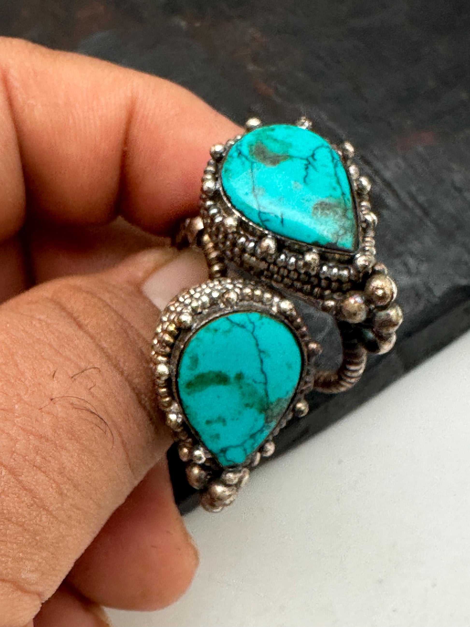 Tibetan Turquoise Earrings: Traditional Ethnic Jewelry