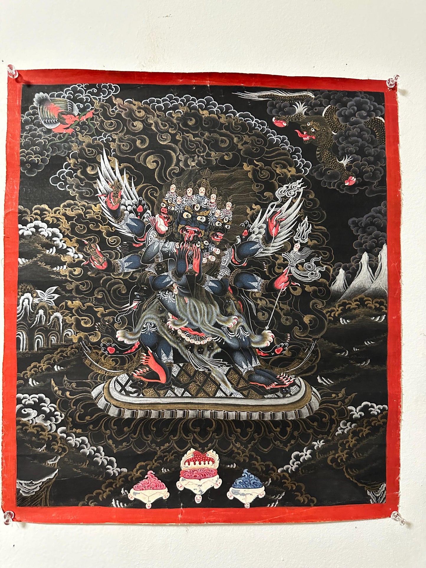 vajrakilaya, dorje phurba, Tibetan painting, Buddhist Thangka ,