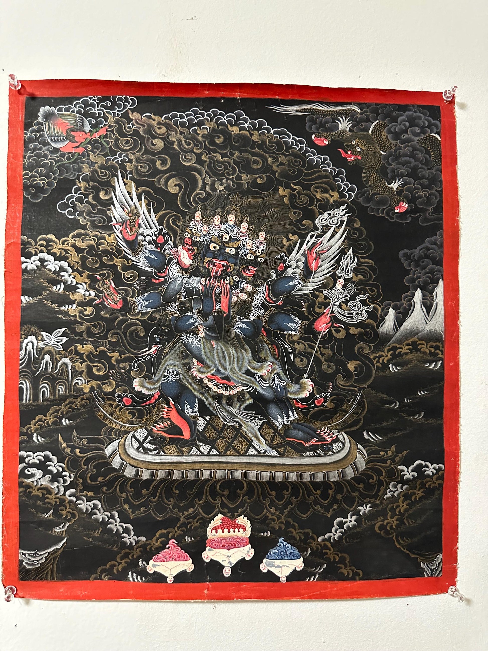 vajrakilaya, dorje phurba, Tibetan painting, Buddhist Thangka ,