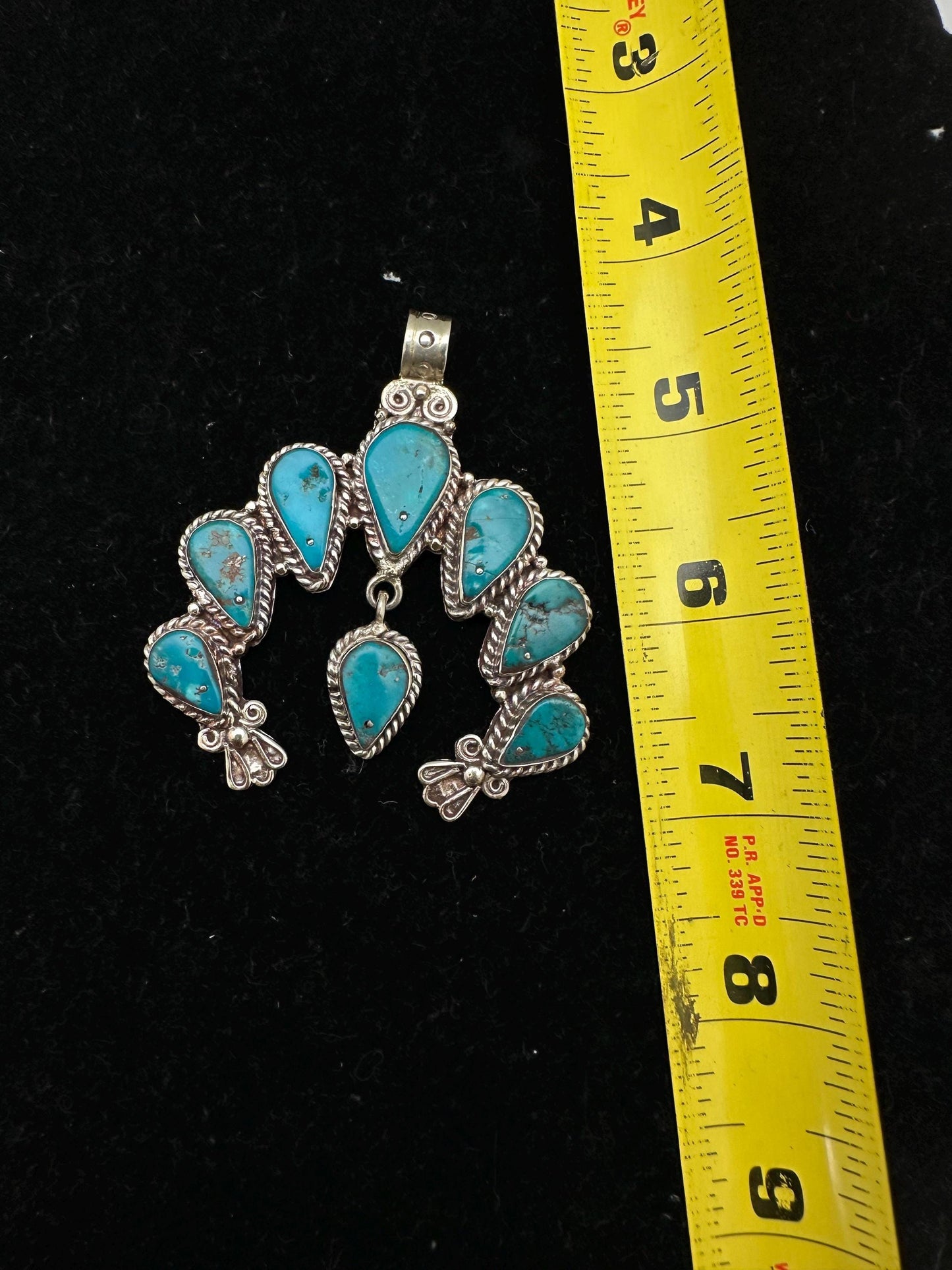turquoise horse shoe pendant, natural Himalayan turquoise, hand carved jewelry