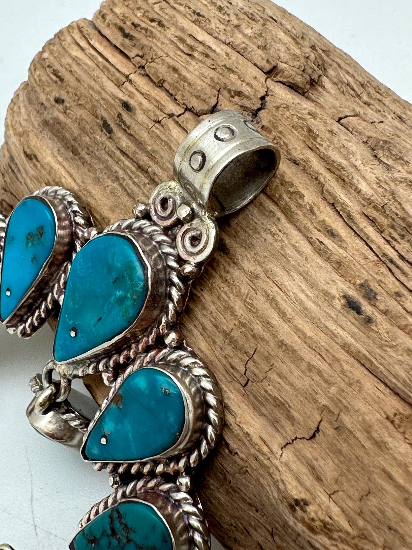 turquoise horse shoe pendant, natural Himalayan turquoise, hand carved jewelry