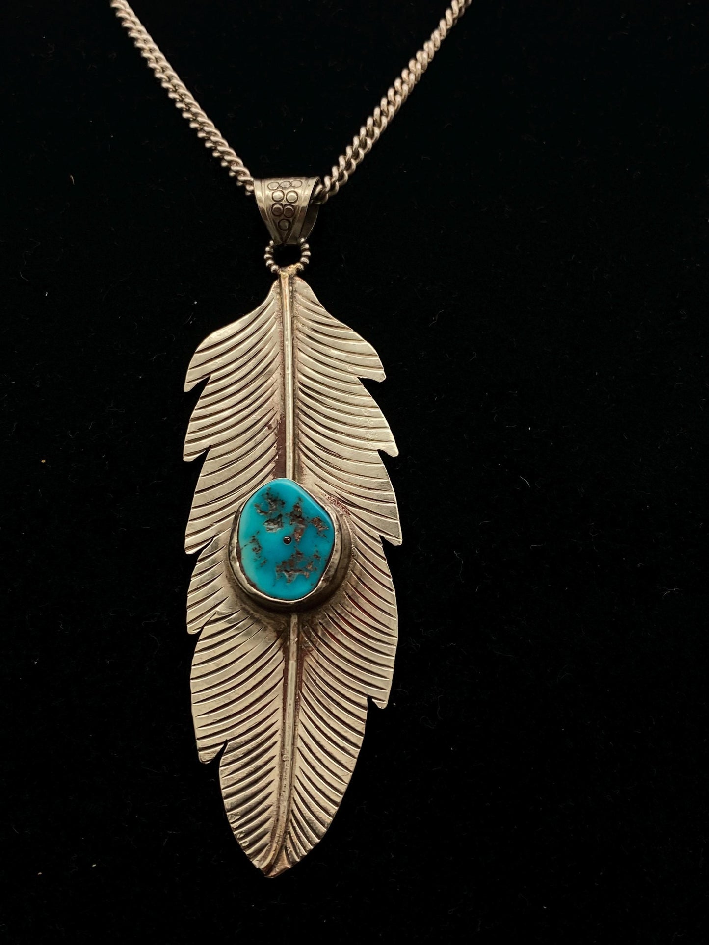 feather pendant, handcrafted ,tibetan silver, turquoise pendant,tibetan repouse silver,Nepalese