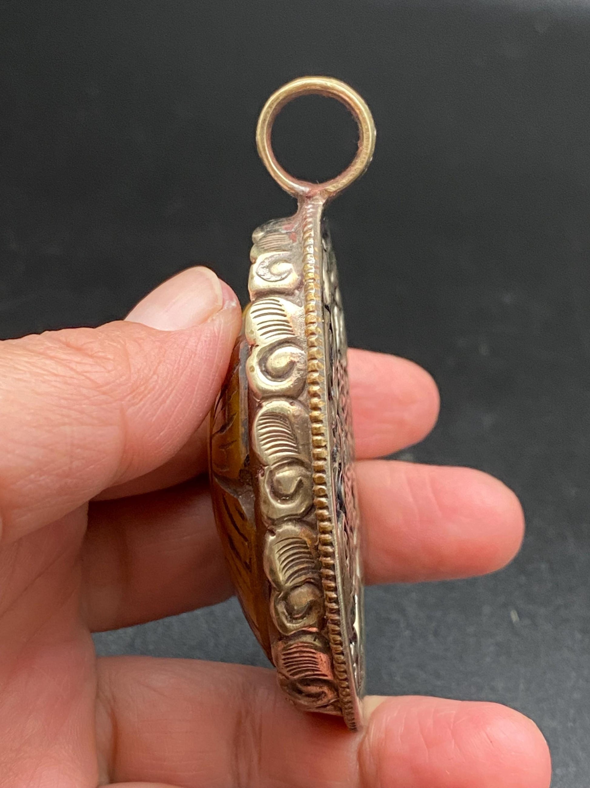 butterfly pendant, resin,handcrafted,tibetan silver, ethnic style, nepalese