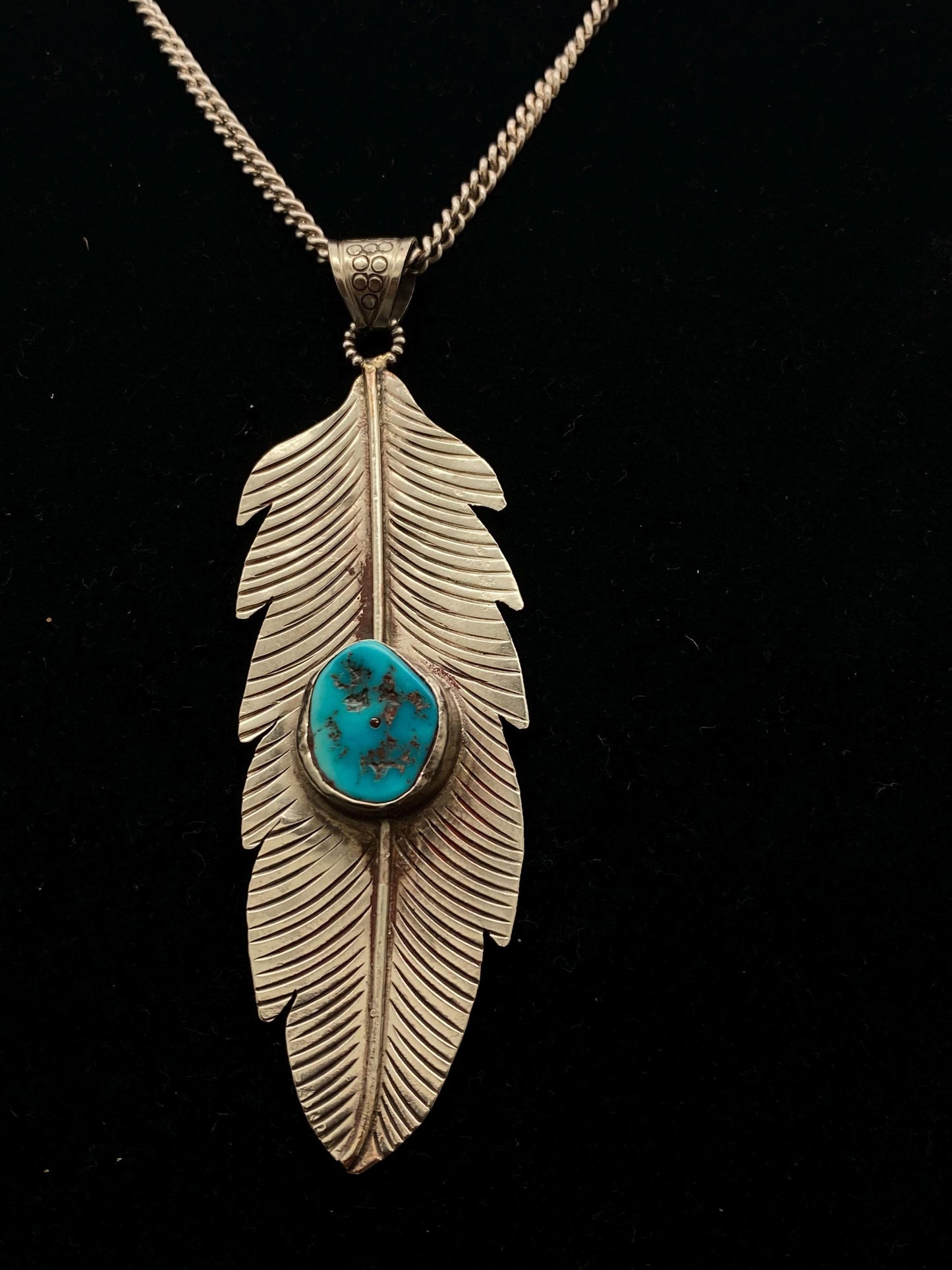 feather pendant, handcrafted ,tibetan silver, turquoise pendant,tibetan repouse silver,Nepalese