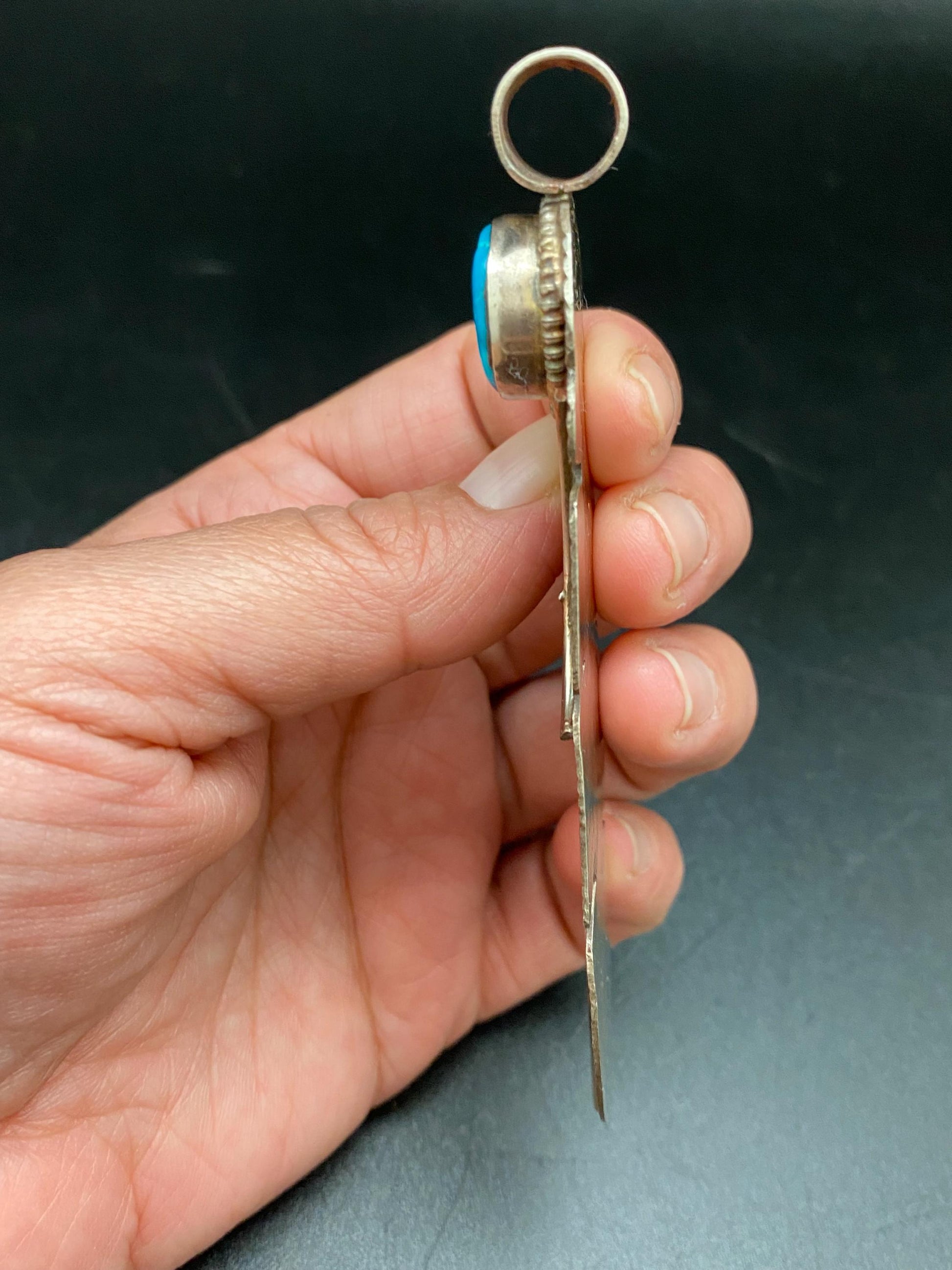 Feather pendant, handcrafted tibetan silver, ethnic design,Nepalese