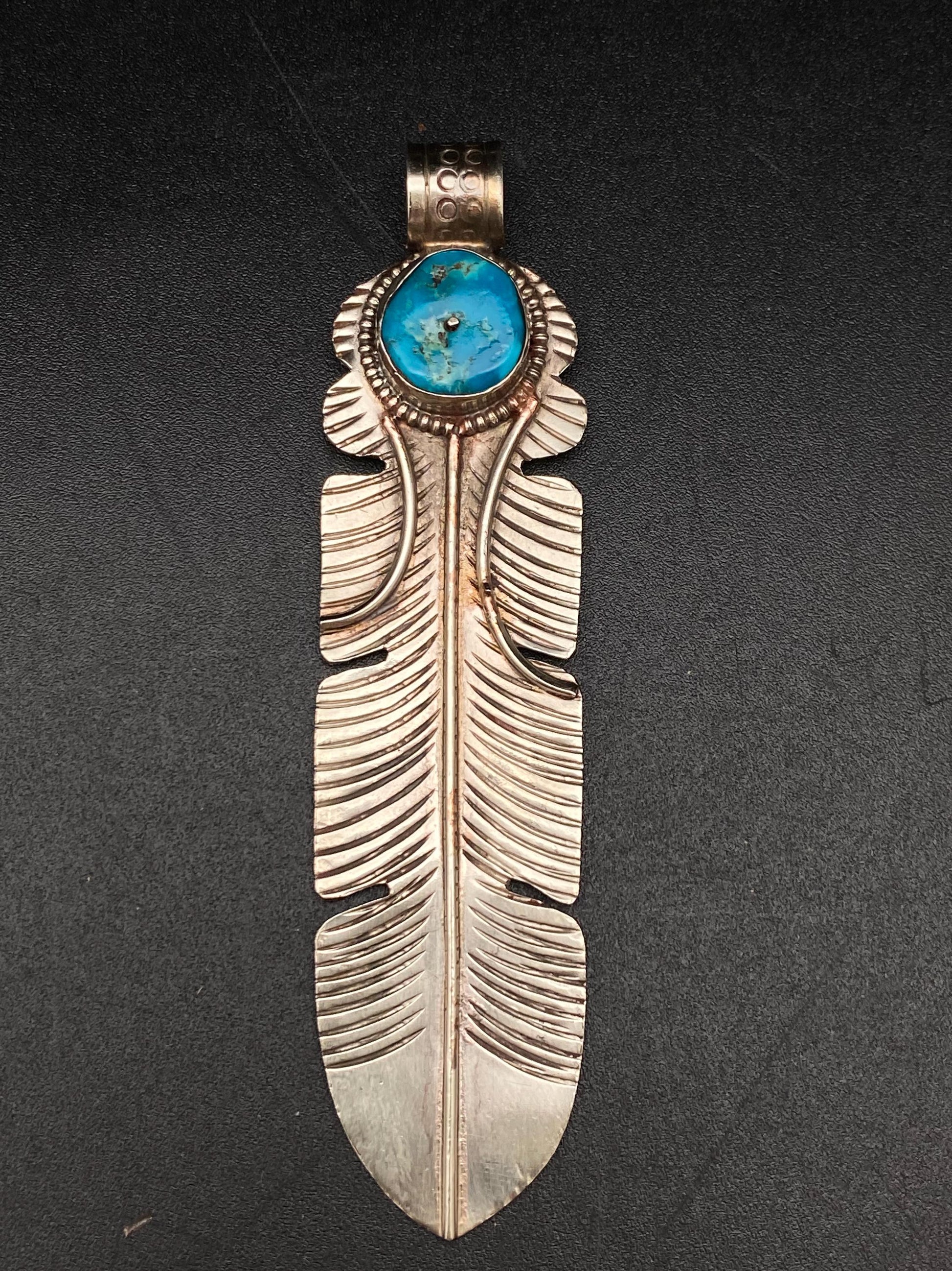 Feather pendant, handcrafted tibetan silver, ethnic design,Nepalese