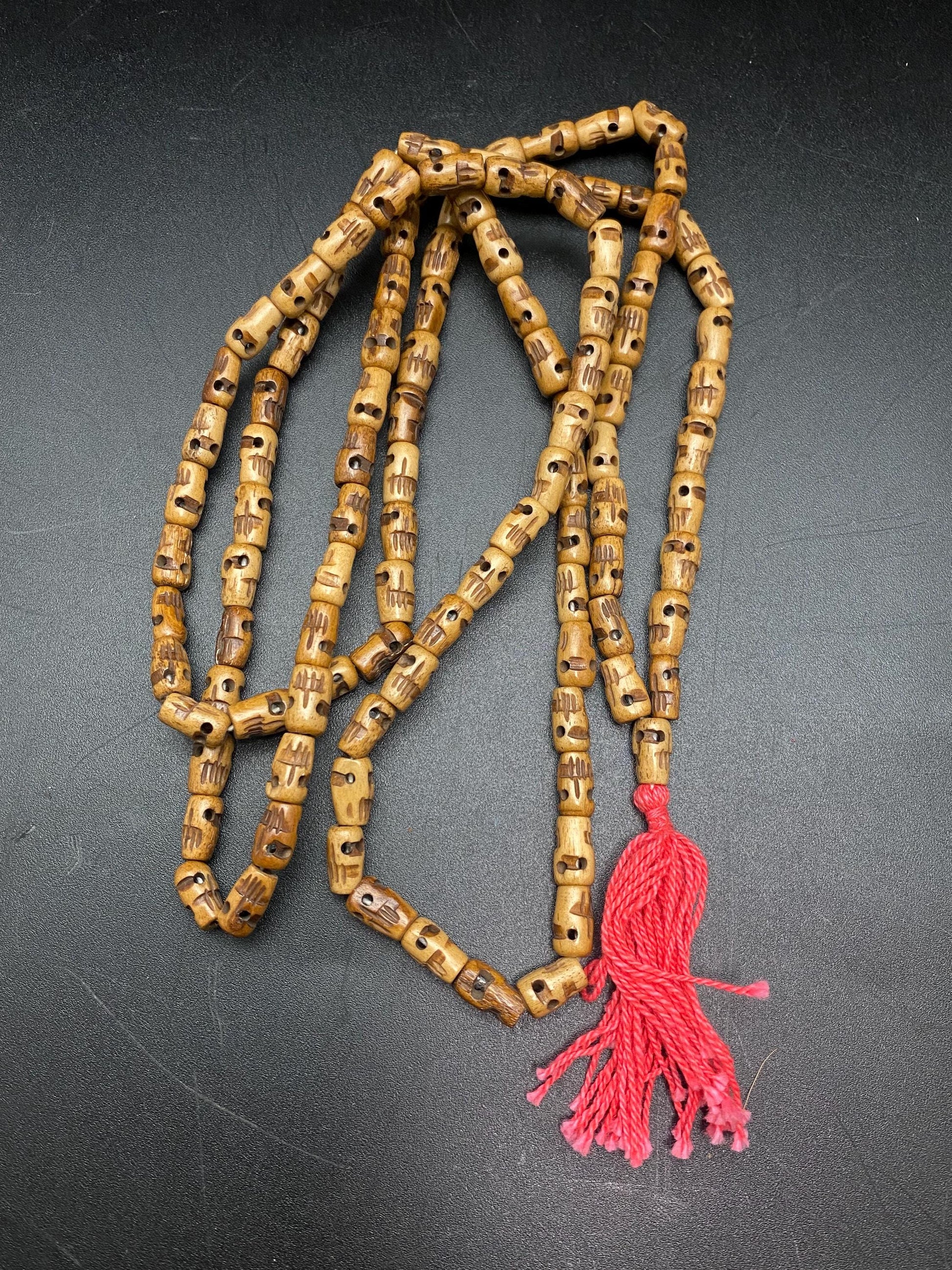 yak bone skull mala, handcrafted from Tibet, prayer bead,