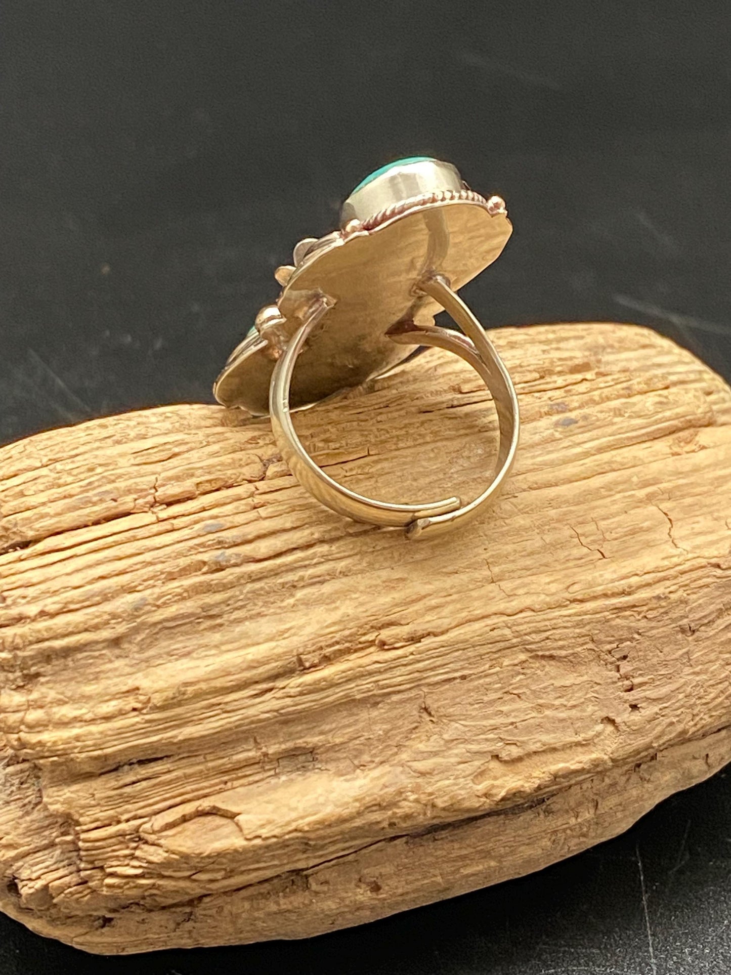 Turquoise ring,handcrafted,Tibetan silver,Tibetan turquoise,Himalayan,Nepalese