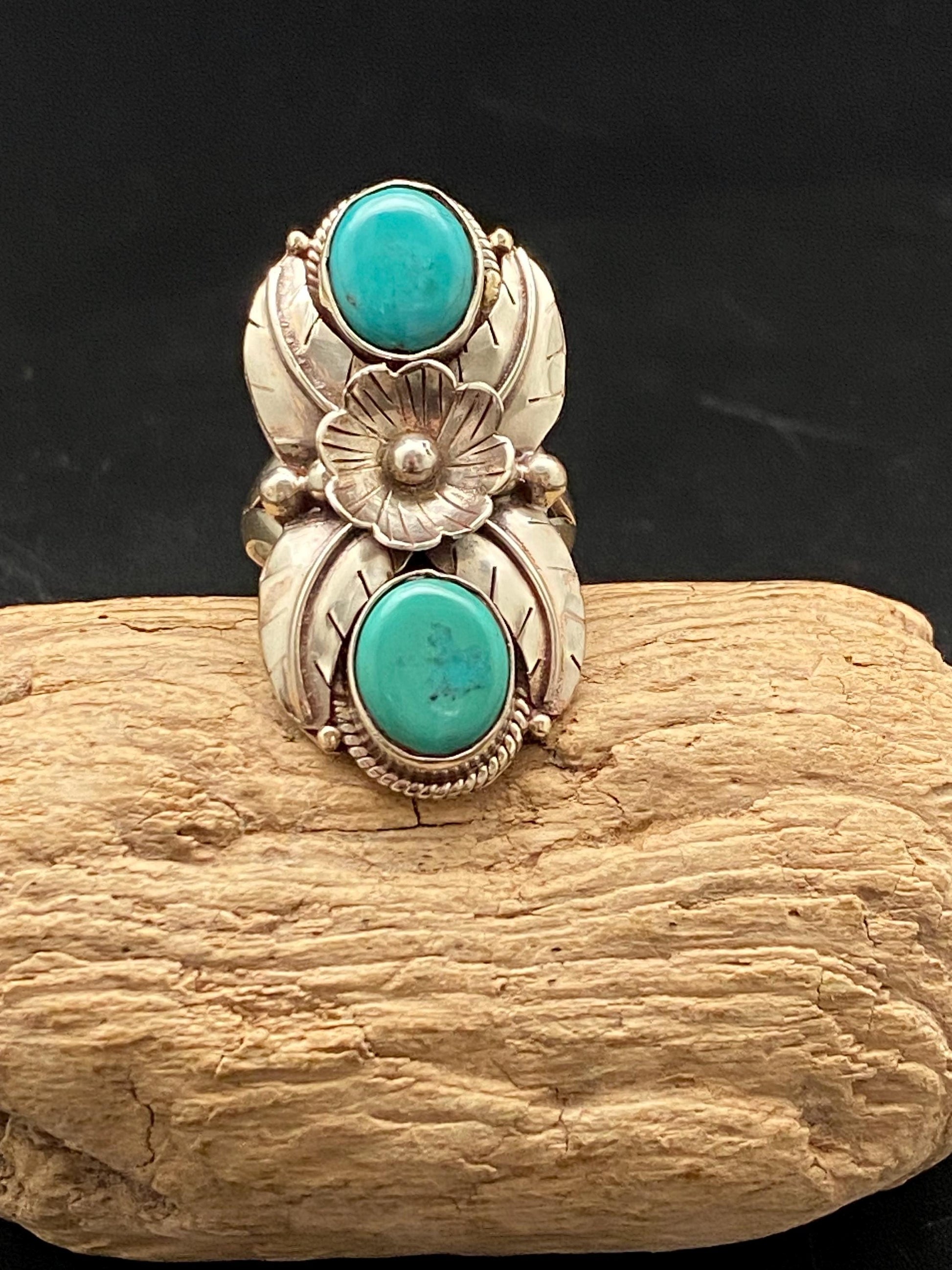Turquoise ring,handcrafted,Tibetan silver,Tibetan turquoise,Himalayan,Nepalese