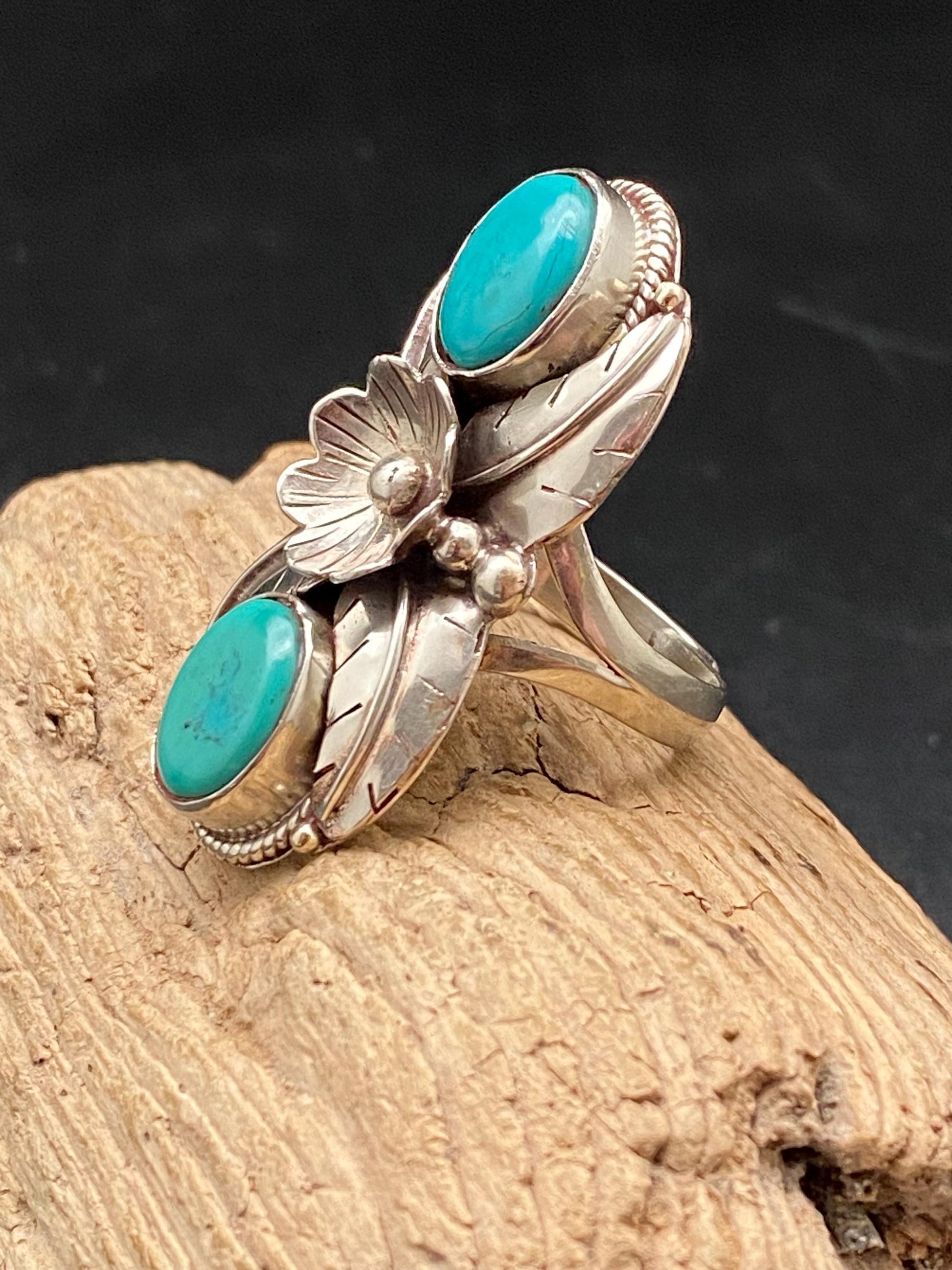 Turquoise ring,handcrafted,Tibetan silver,Tibetan turquoise,Himalayan,Nepalese