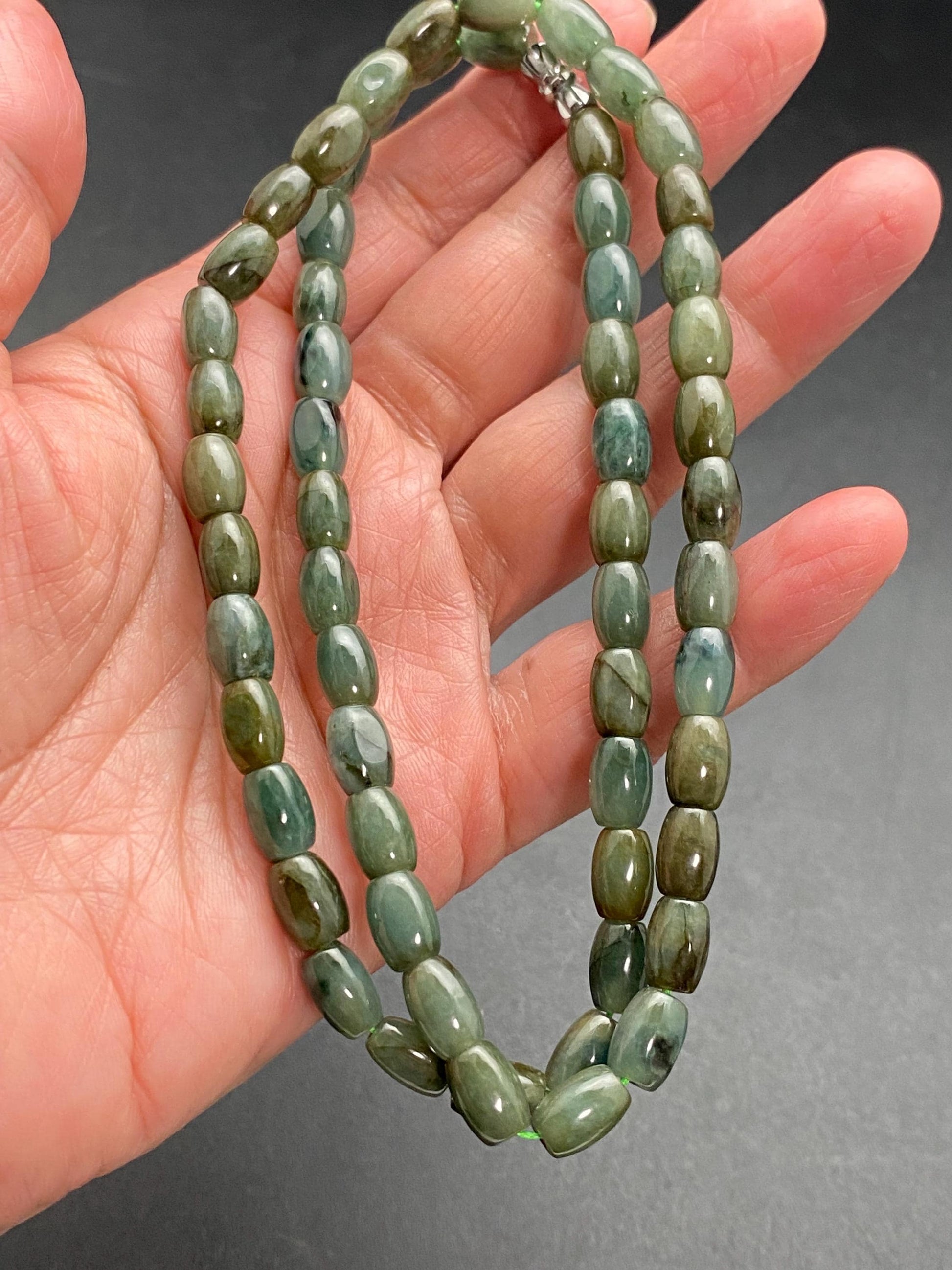 jade mala, necklace, handcrafted ,natural stone,