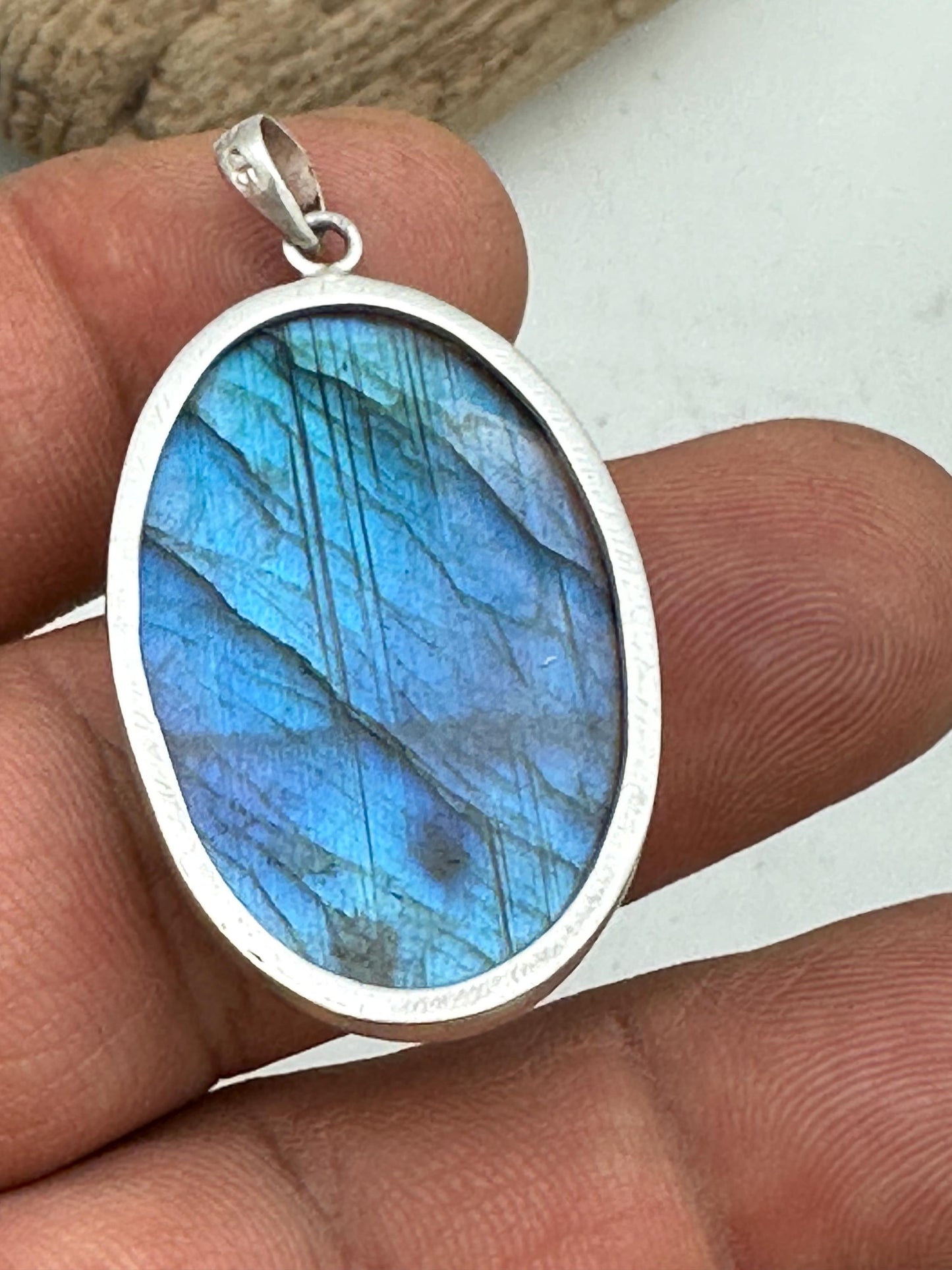 Padma sambhava, guru rinpoche, master handcrafted labradorite, Buddhist amulet, sterling silver