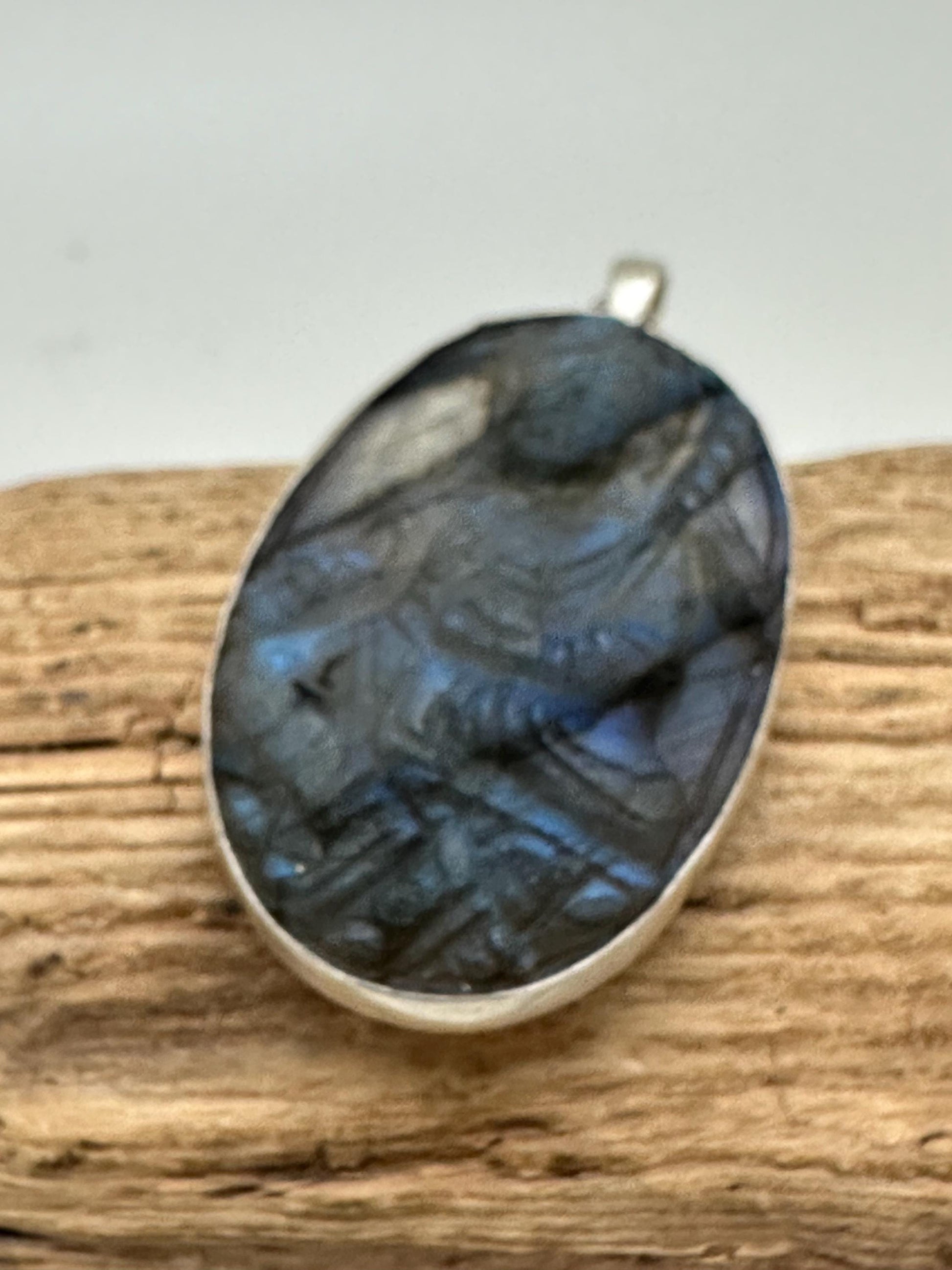 Padma sambhava, guru rinpoche, master handcrafted labradorite, Buddhist amulet, sterling silver