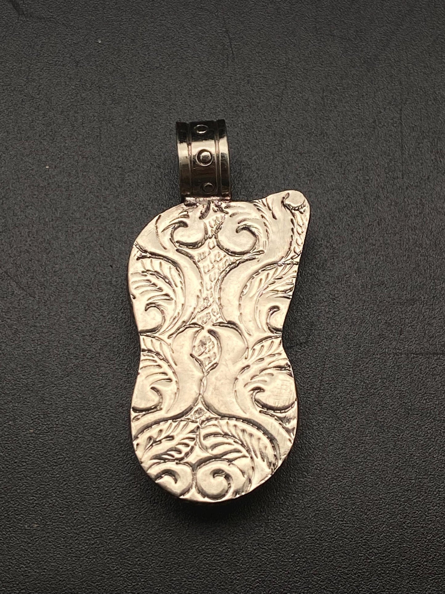 Snake pendant, bone carved snake pendant, handcrafted, Tibetan silver, Nepalese