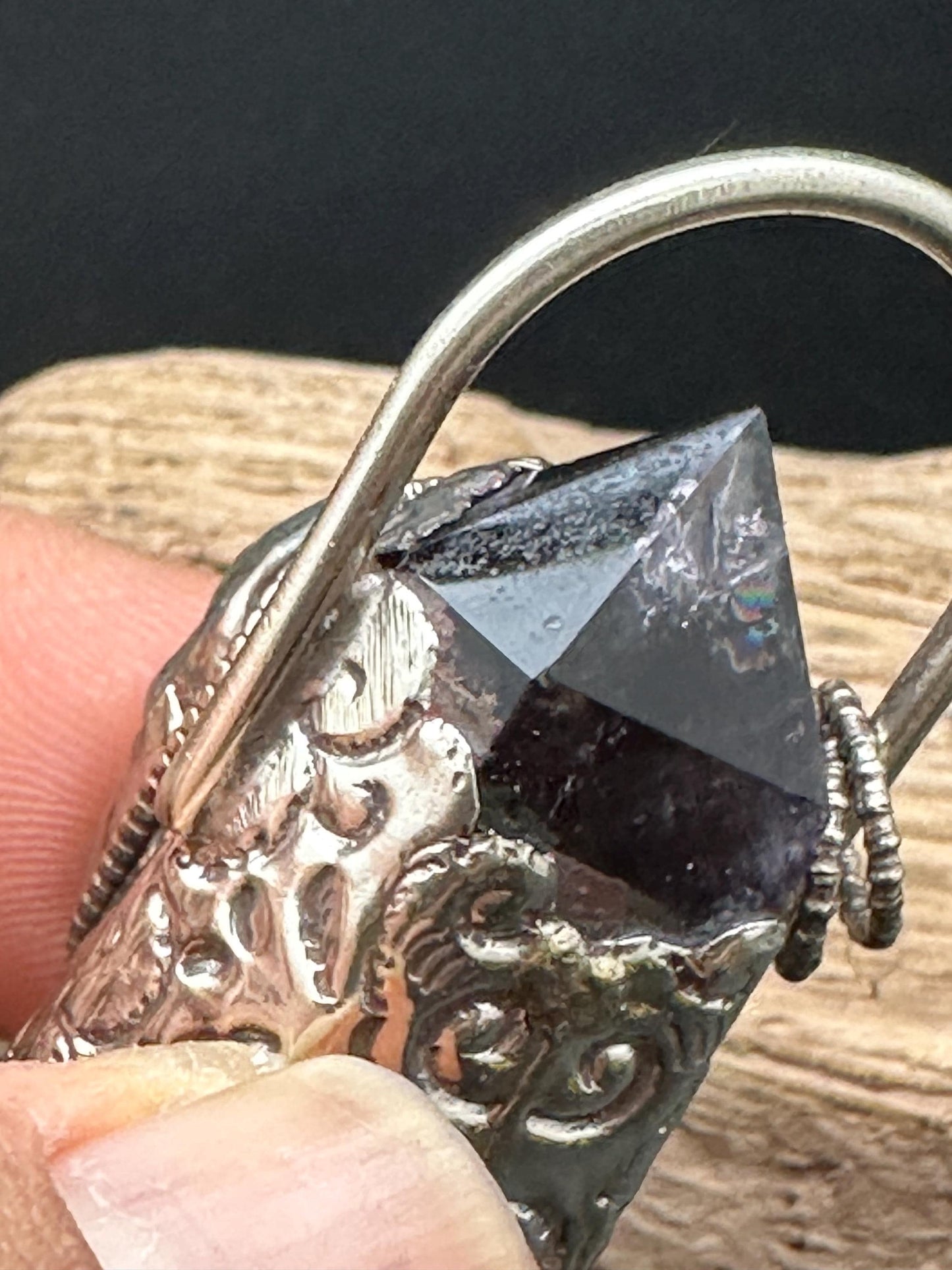 healing pendant, amethyst, labradorite skull spiritual amulet,