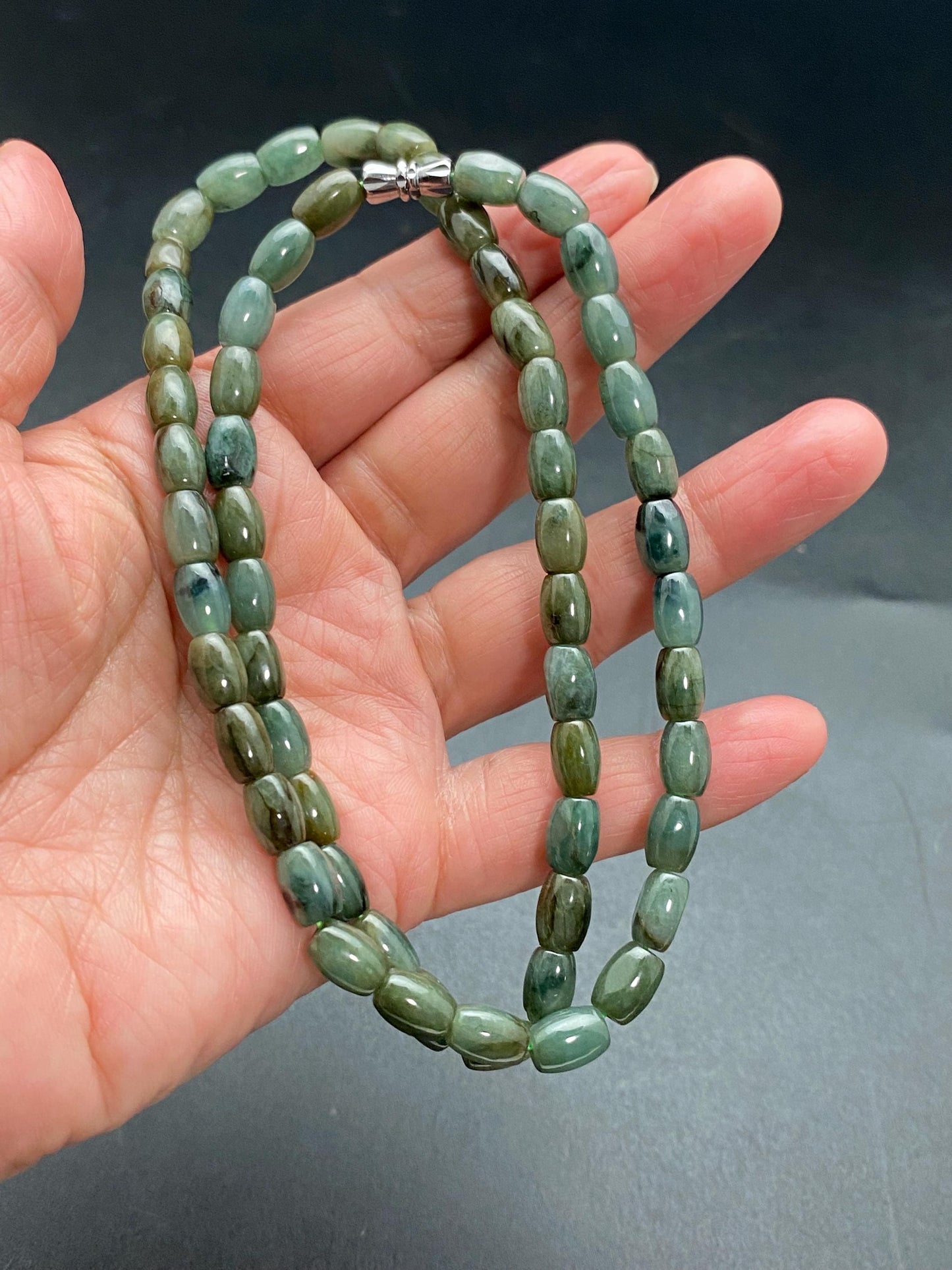 jade mala, necklace, handcrafted ,natural stone,