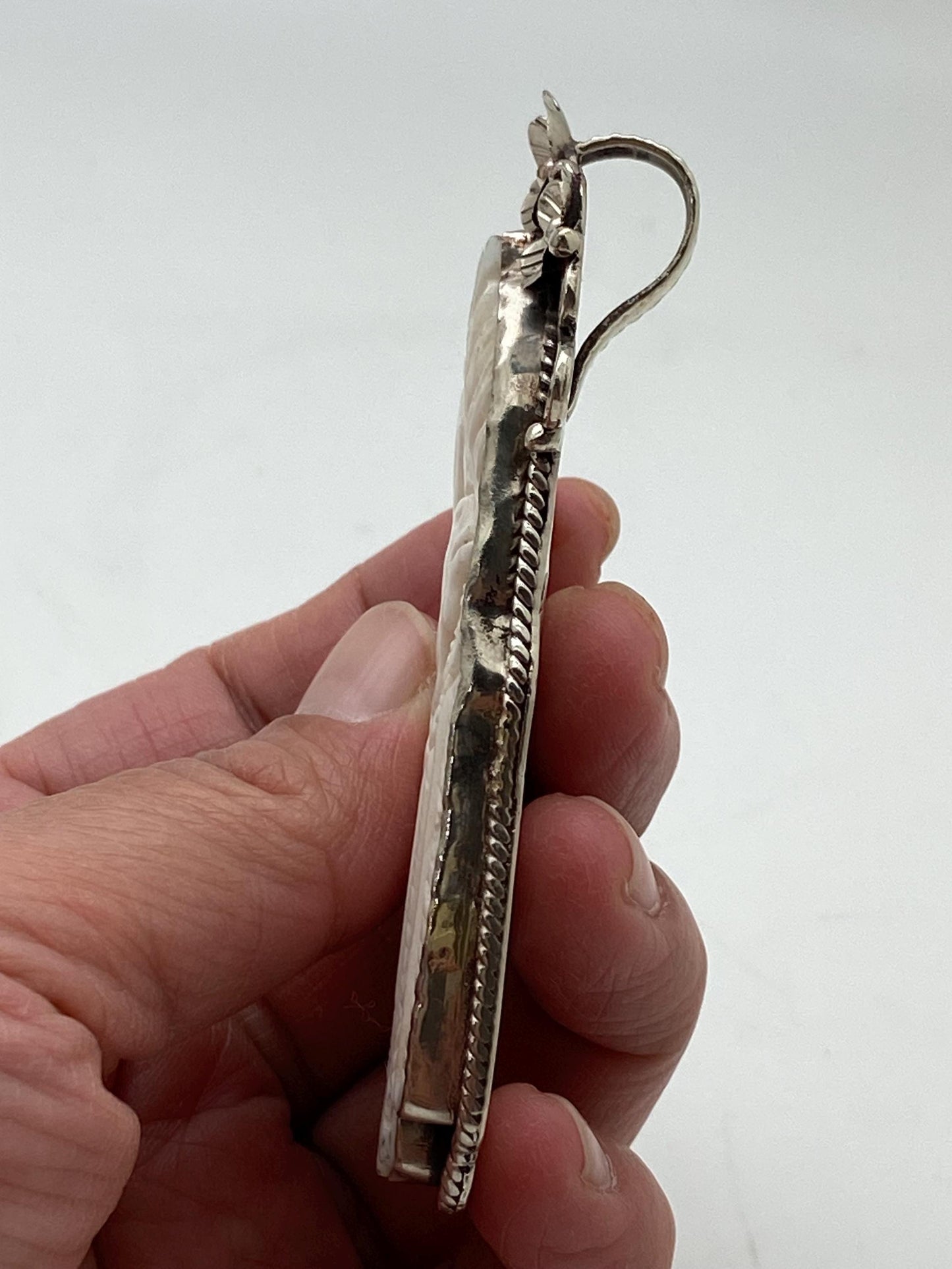 Horse pendant, two horse pendant, water buffalo bone carved,Tibetan silver, ethnic style,Himalayan,Nepalese,Tibetan design, freedom