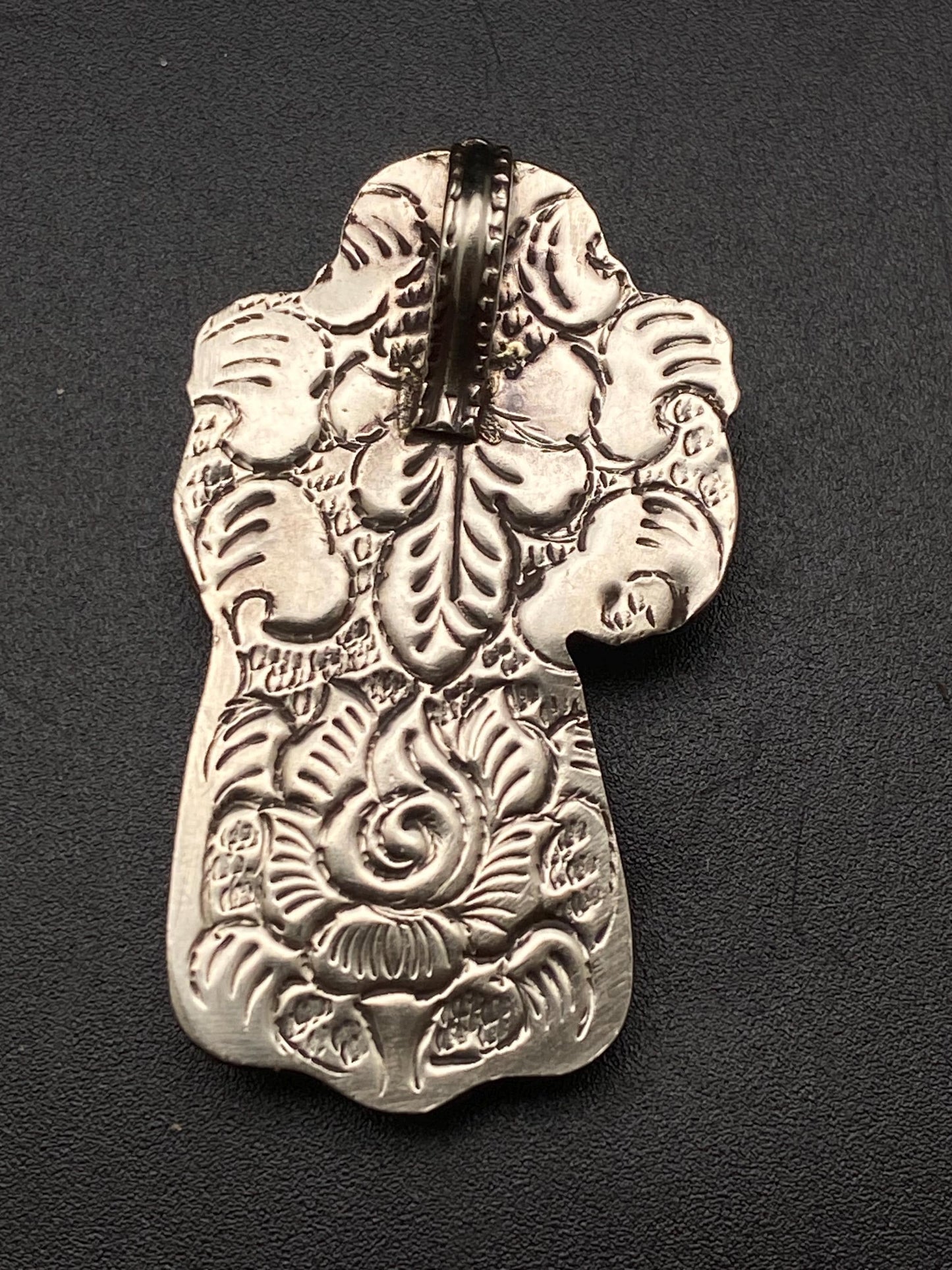 eagle pendant, bird pendant, bone carved pendant, handcrafted, Tibetan silver, Nepalese, Himalayan, floral pendant