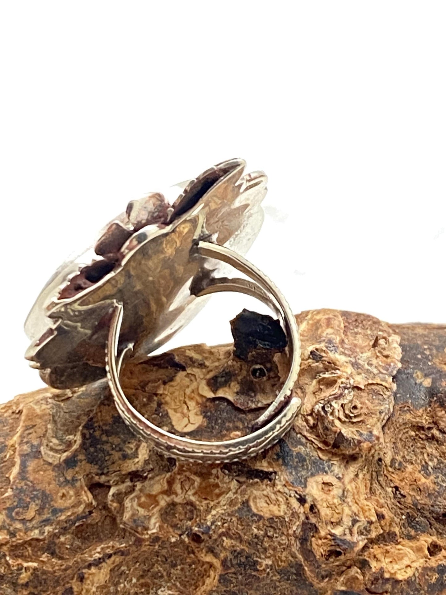 Heart shape ring,shell ring, handcrafted,Tibetan silver,Himalayan, Nepalese