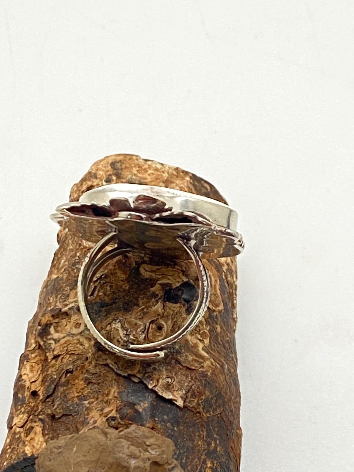 Heart shape ring,shell ring, handcrafted,Tibetan silver,Himalayan, Nepalese