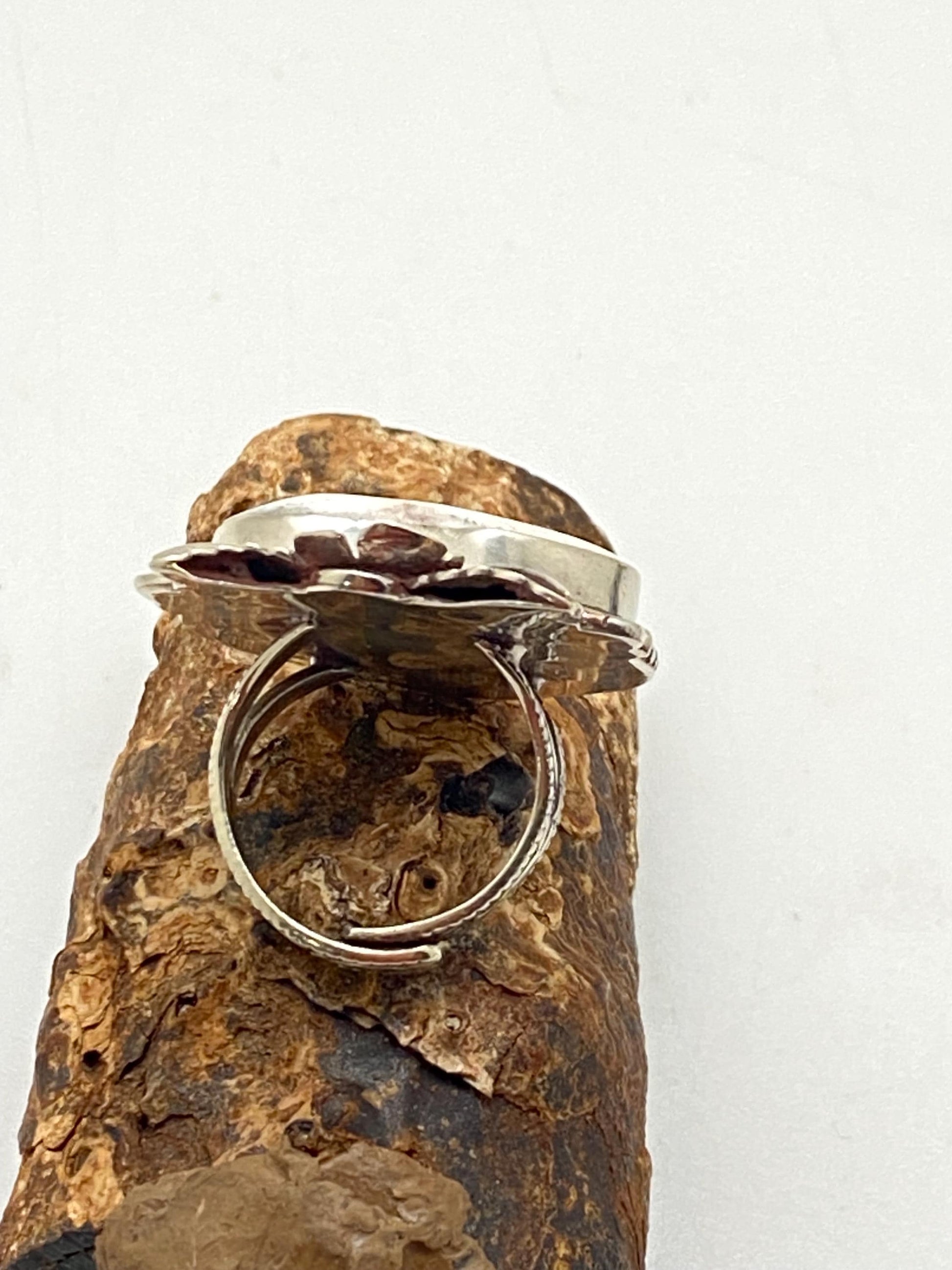 Heart shape ring,shell ring, handcrafted,Tibetan silver,Himalayan, Nepalese